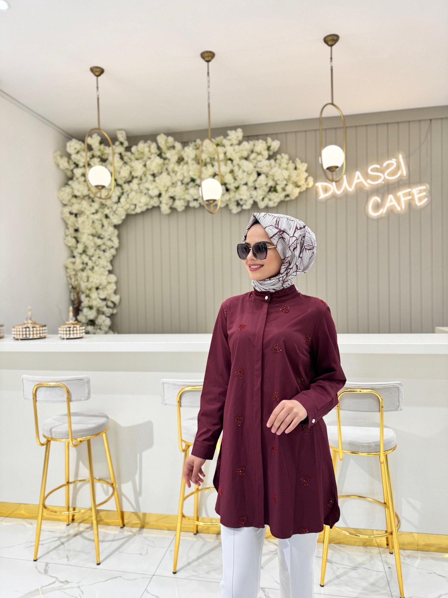 Fuat Gürşen 4316 Tunik  - BORDO