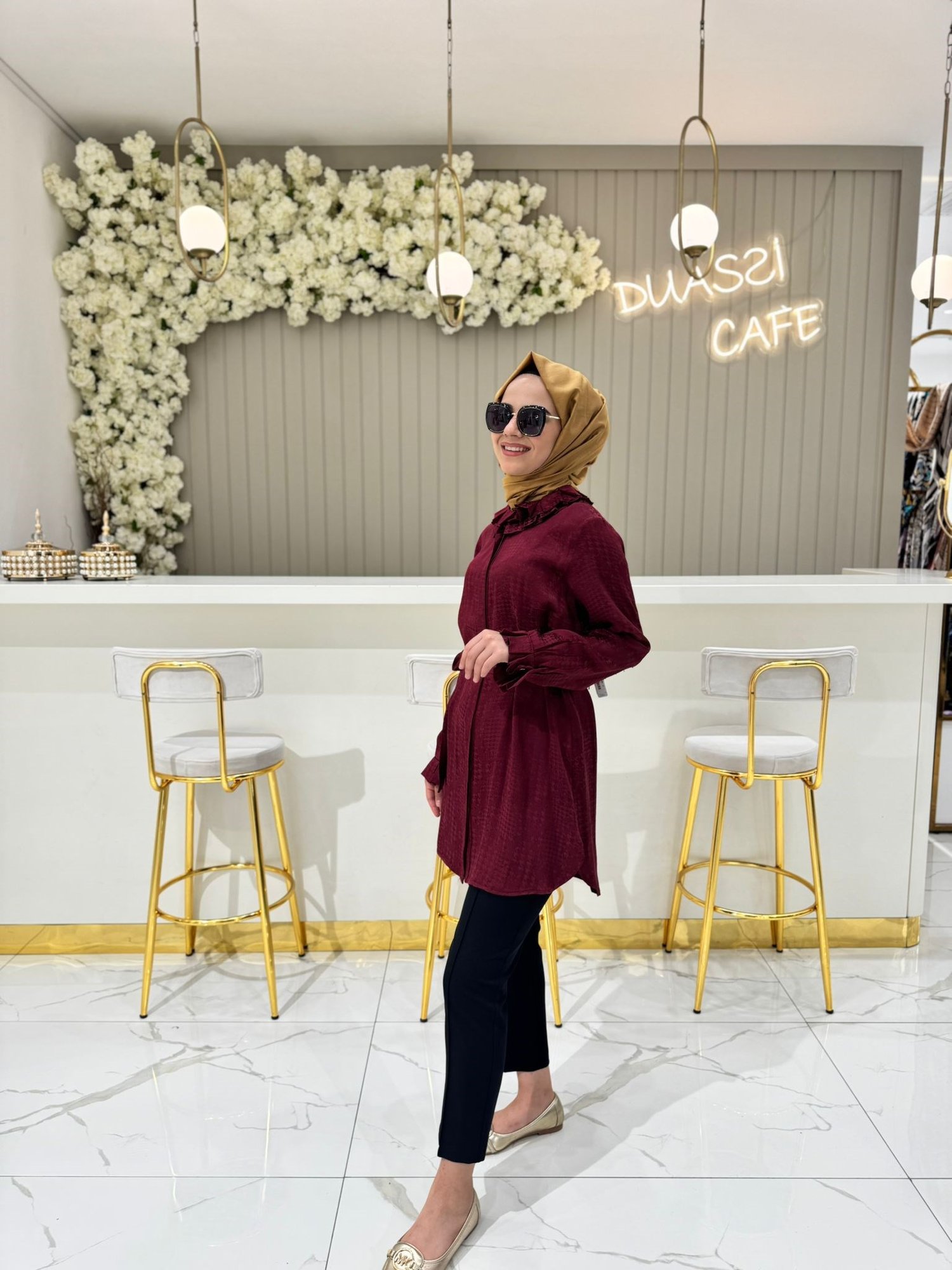 Fuat Gürşen 4317 Tunik  - BORDO