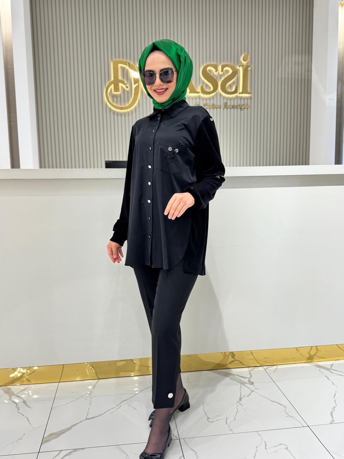 Fuat Gürşen 4364 Tunik  - Siyah