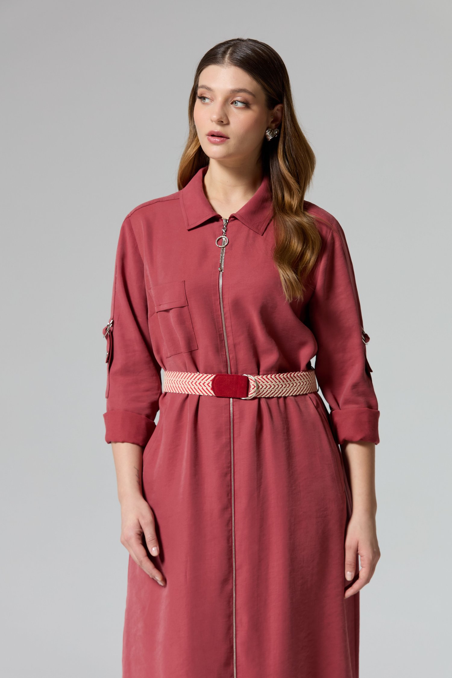 Fuat Gürşen Elbise 3106-B - BORDO