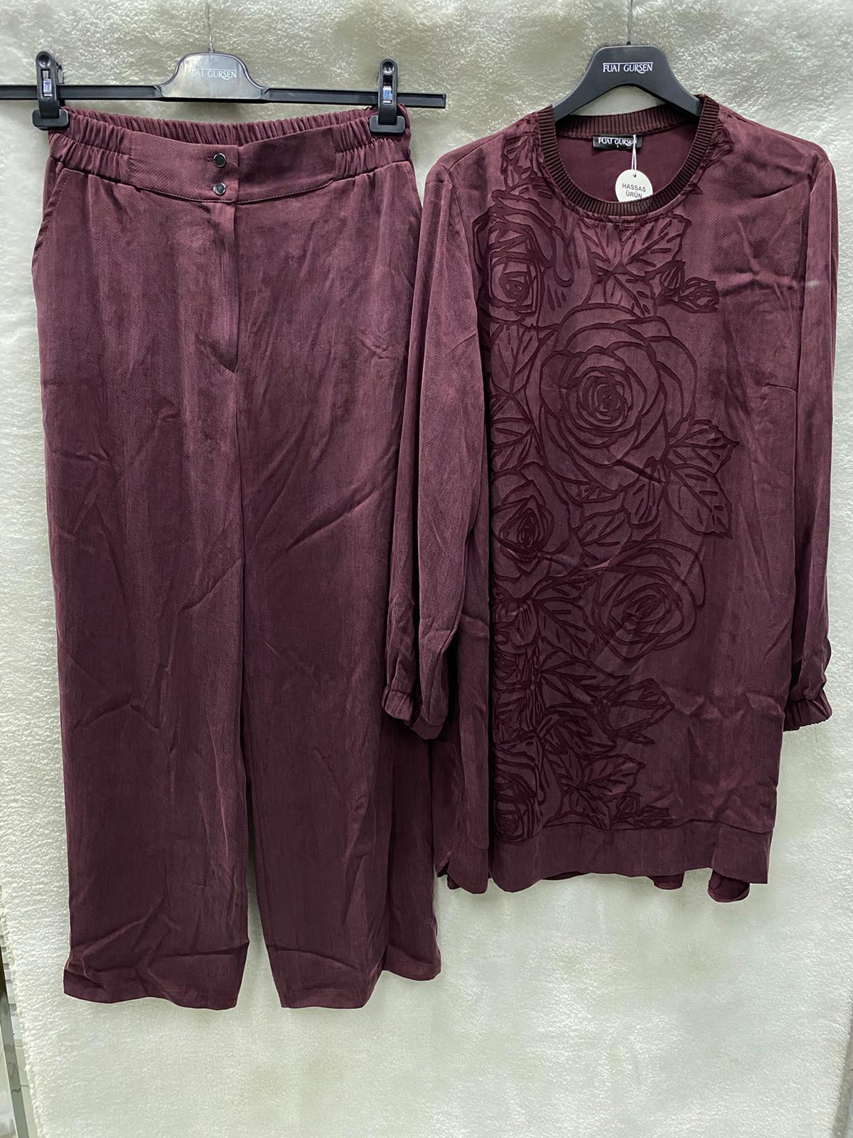Fuat Gürşen Pantolonlu Takım 2317 - BORDO