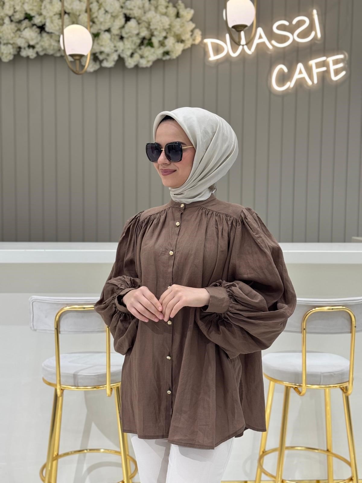 Ghisa 4033 Tunik  - KAHVE