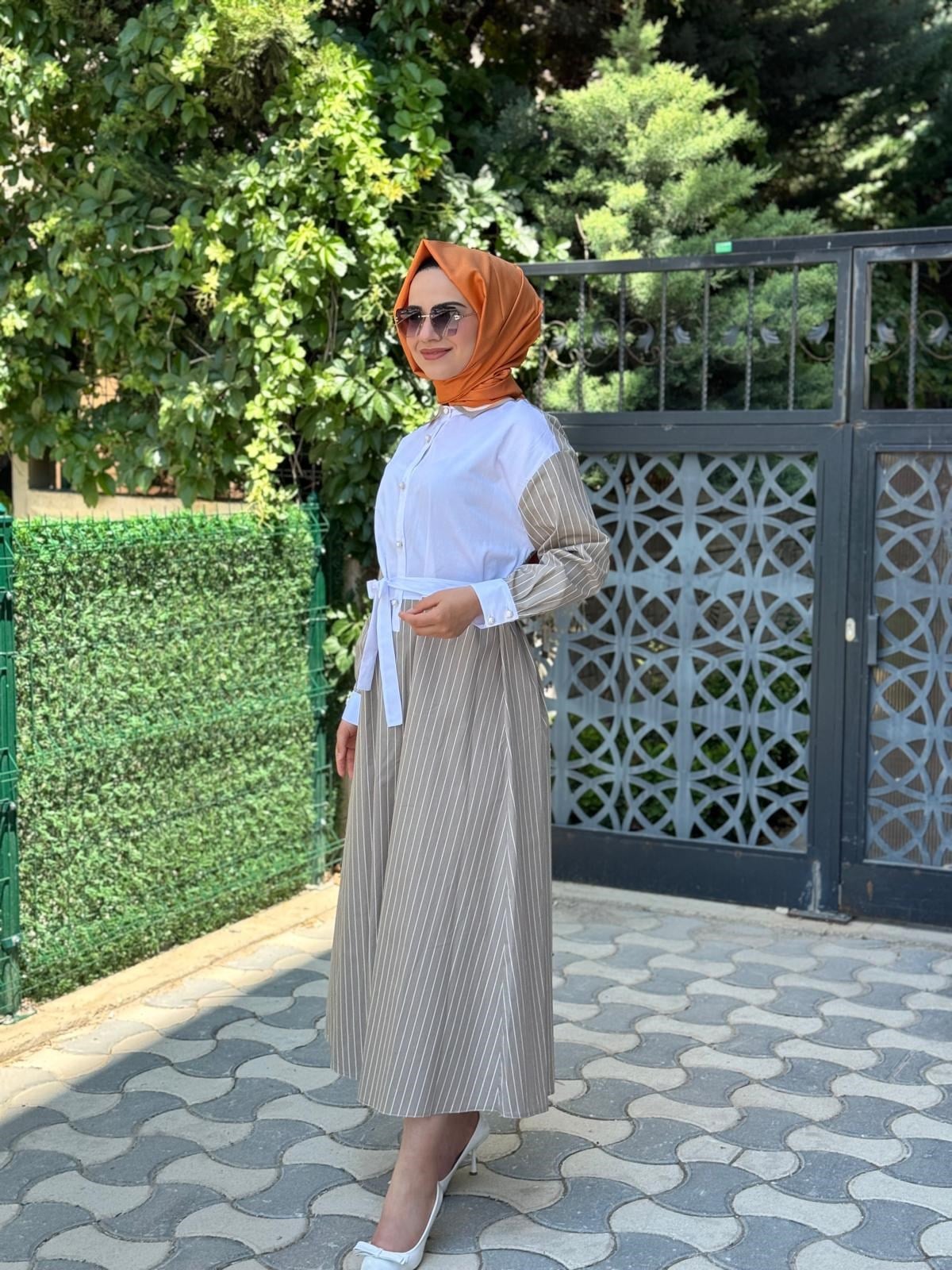 Ghisa 4048 Elbise  - KAHVE