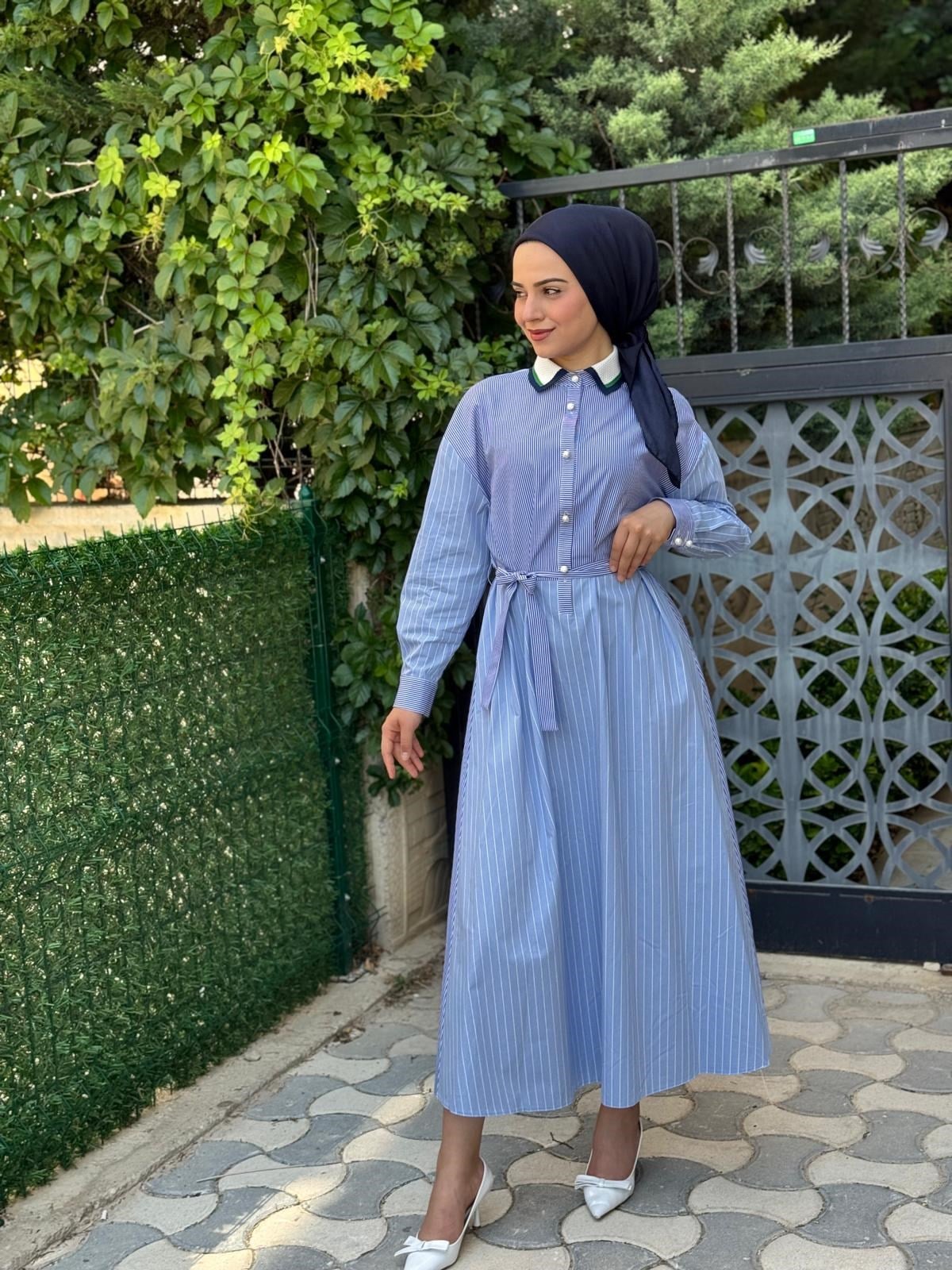 Ghisa 4048 Elbise  - MAVİ