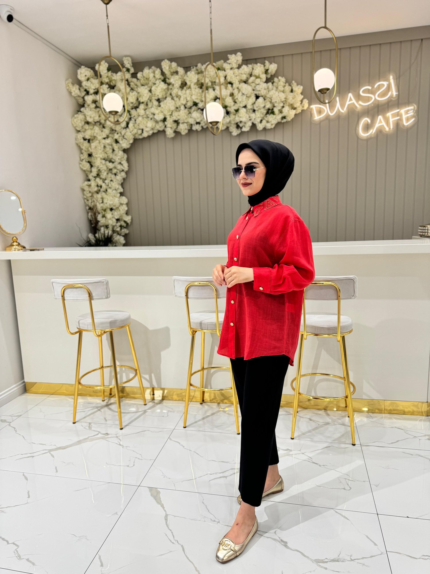 Ghisa 4056 Tunik  - Kırmızı