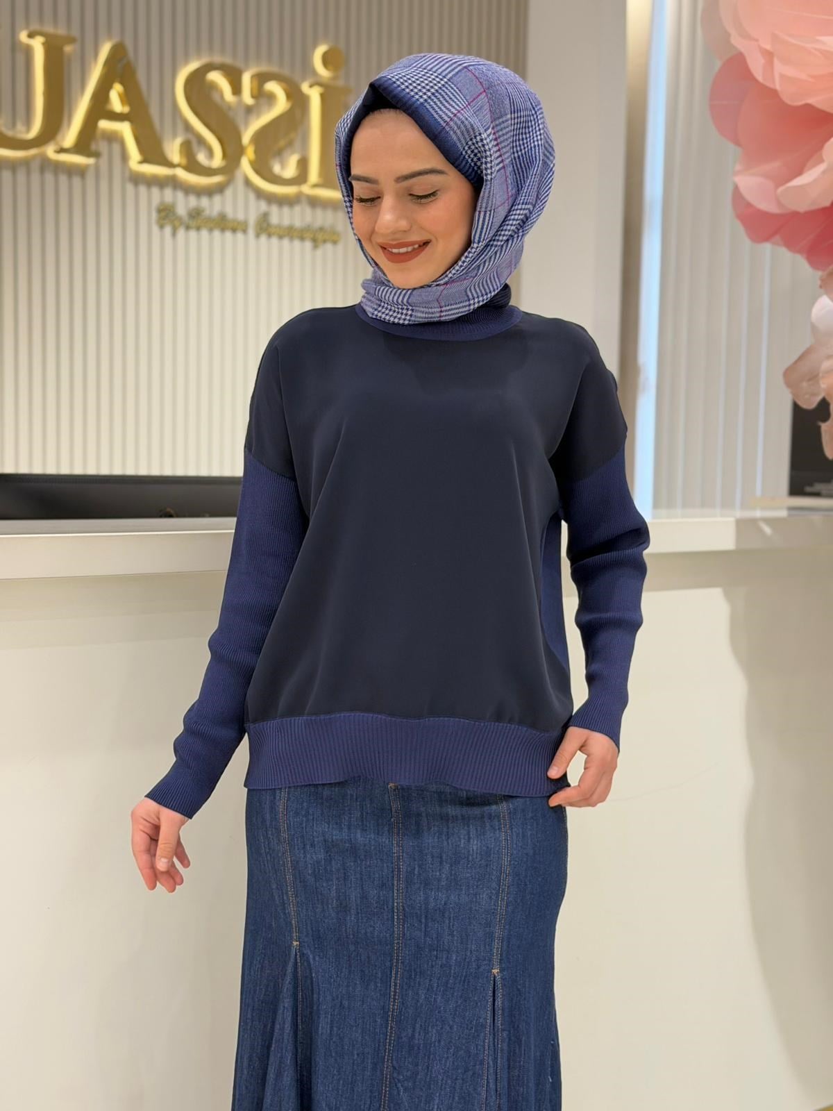 Ghisa 4907 Bluz  - LACİVERT