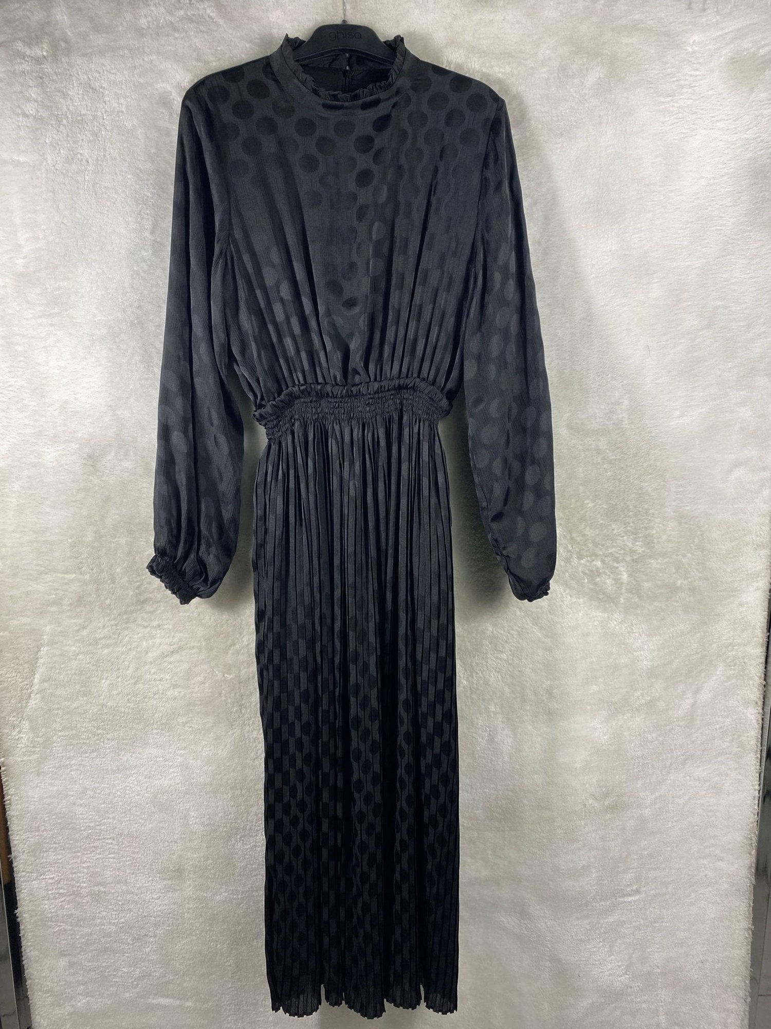 Ghisa Beli Lastikli Elbise 4004 - SİYAH
