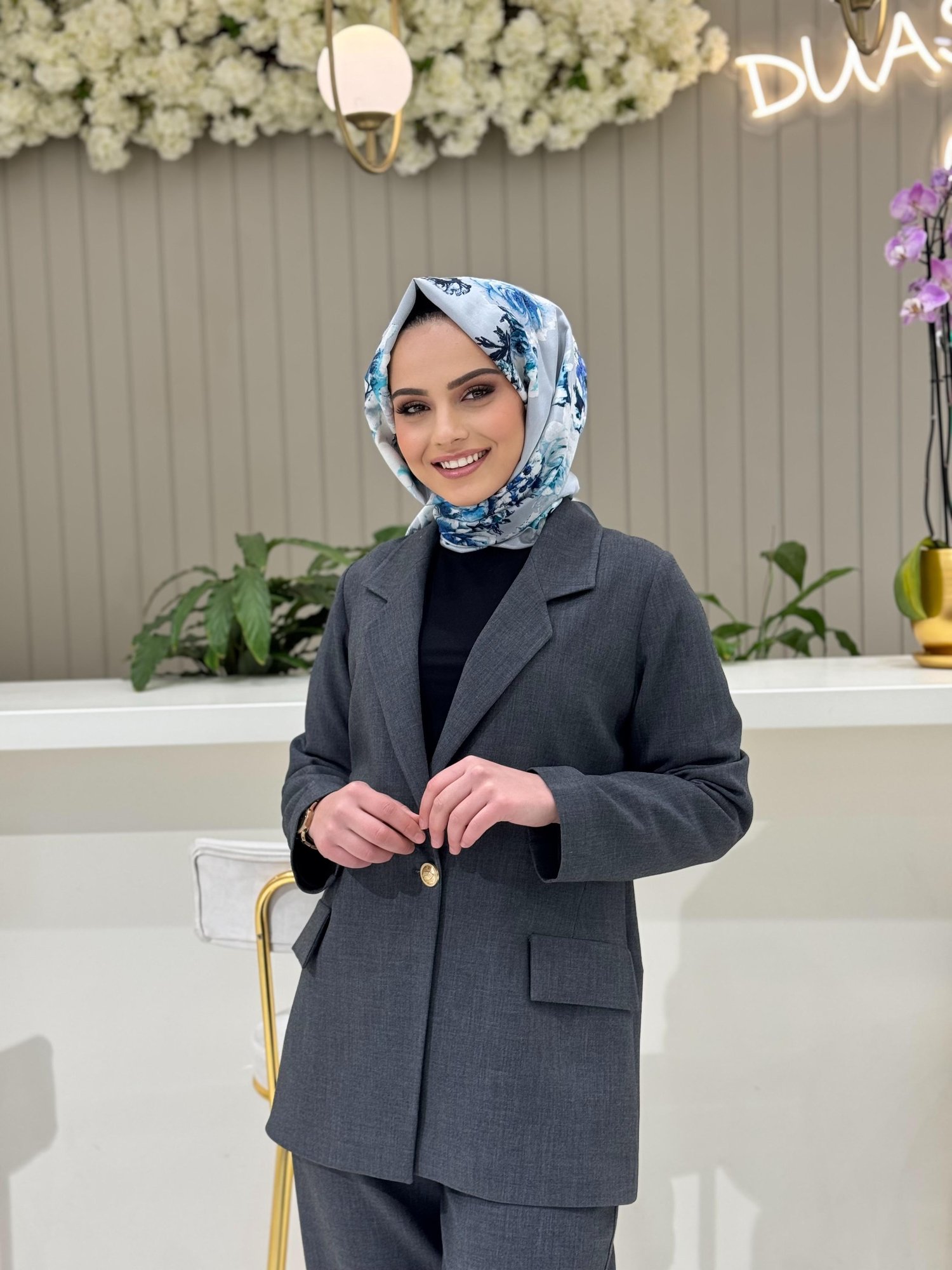 Ghisa Blazer Takım 3081 - GRİ