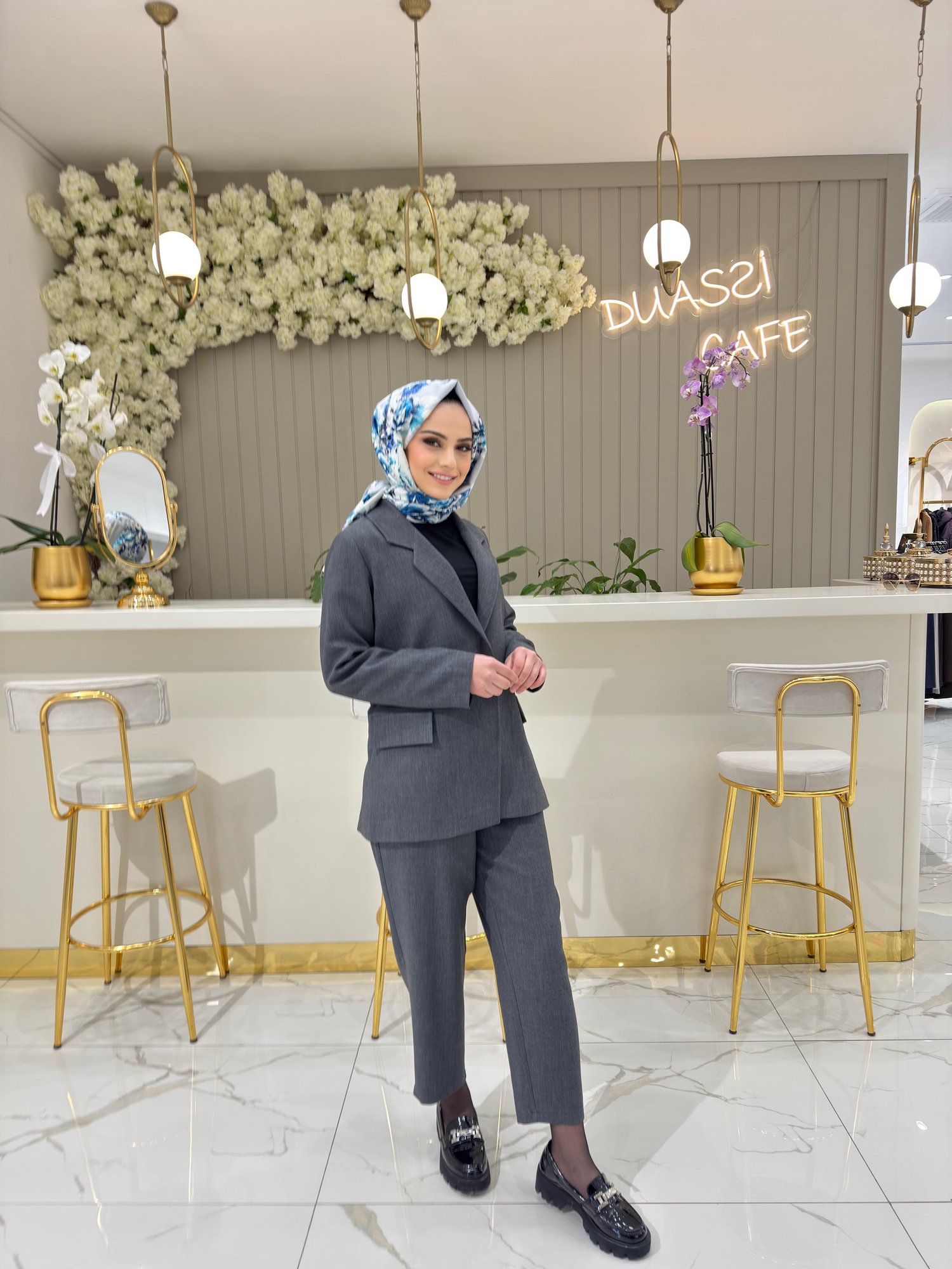 Ghisa Blazer Takım 3081 - GRİ