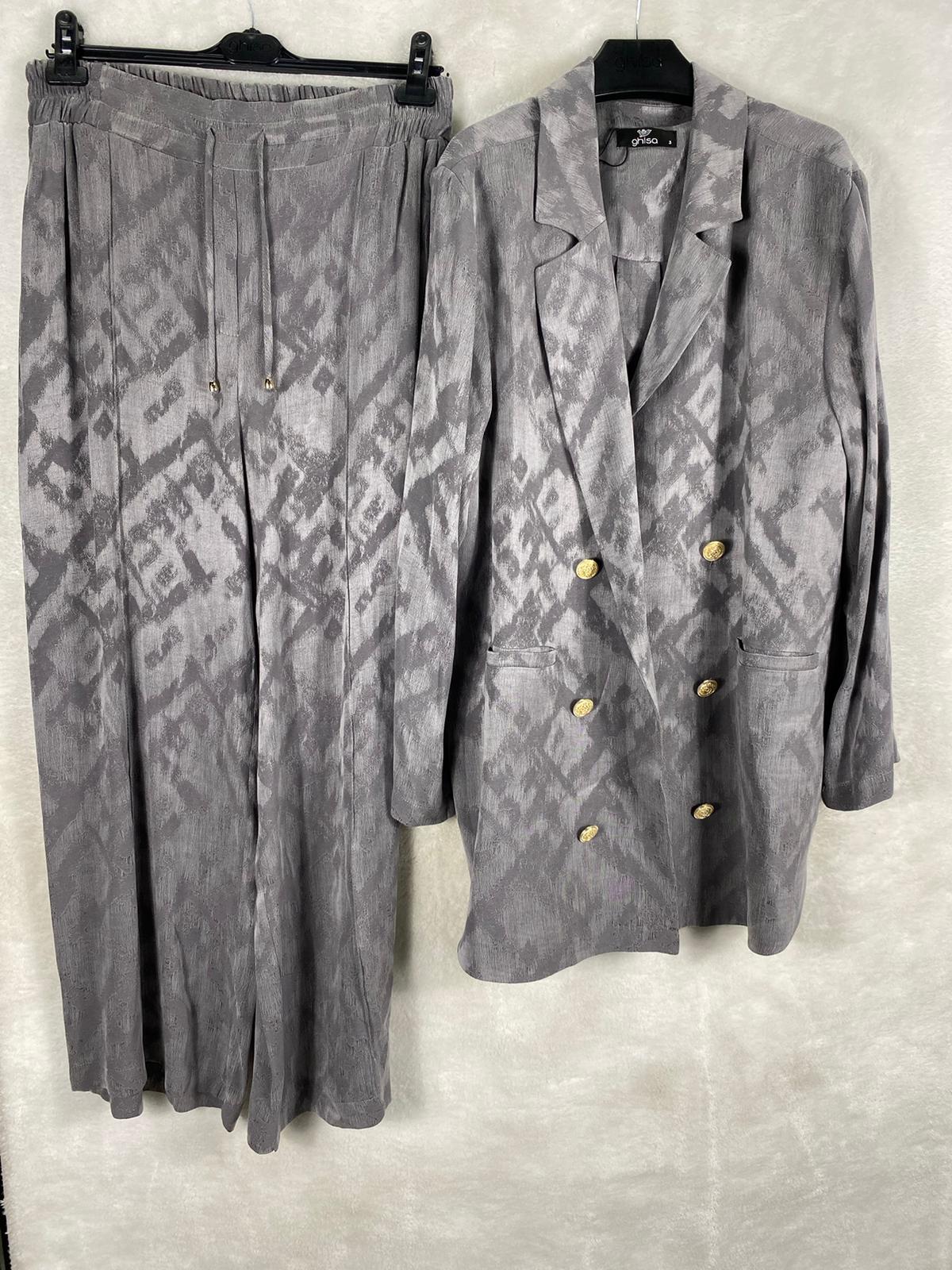 Ghisa Ceket Pantolon Takımı 3595 - GRİ