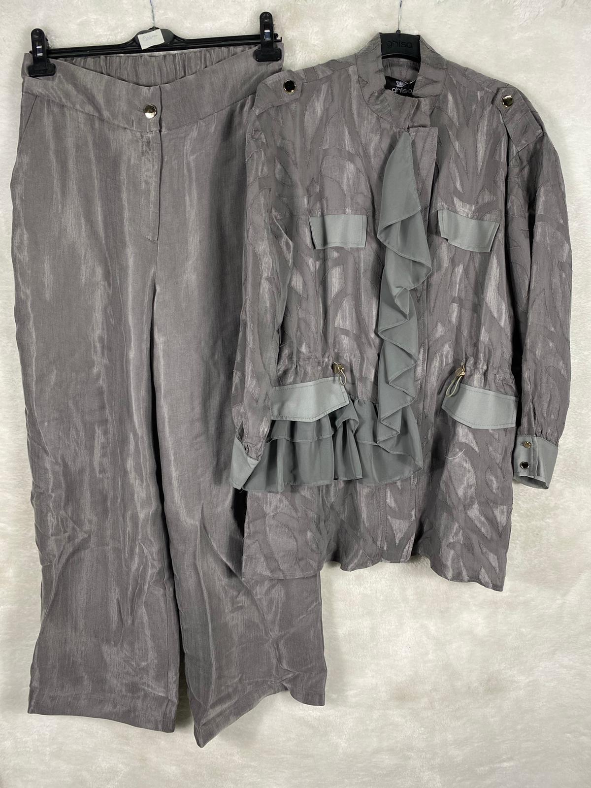 Ghisa Cepli Ceket Pantolon Takımı 3806 - GRİ
