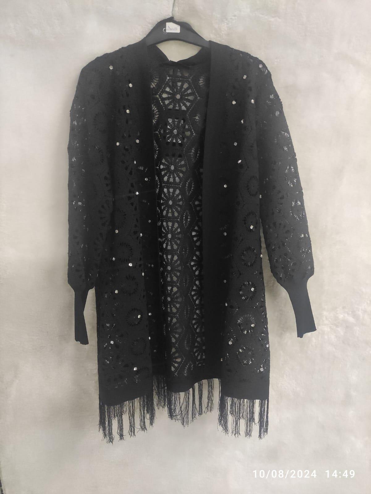 Ghisa Dantel Detay Hırka 3623 - SİYAH