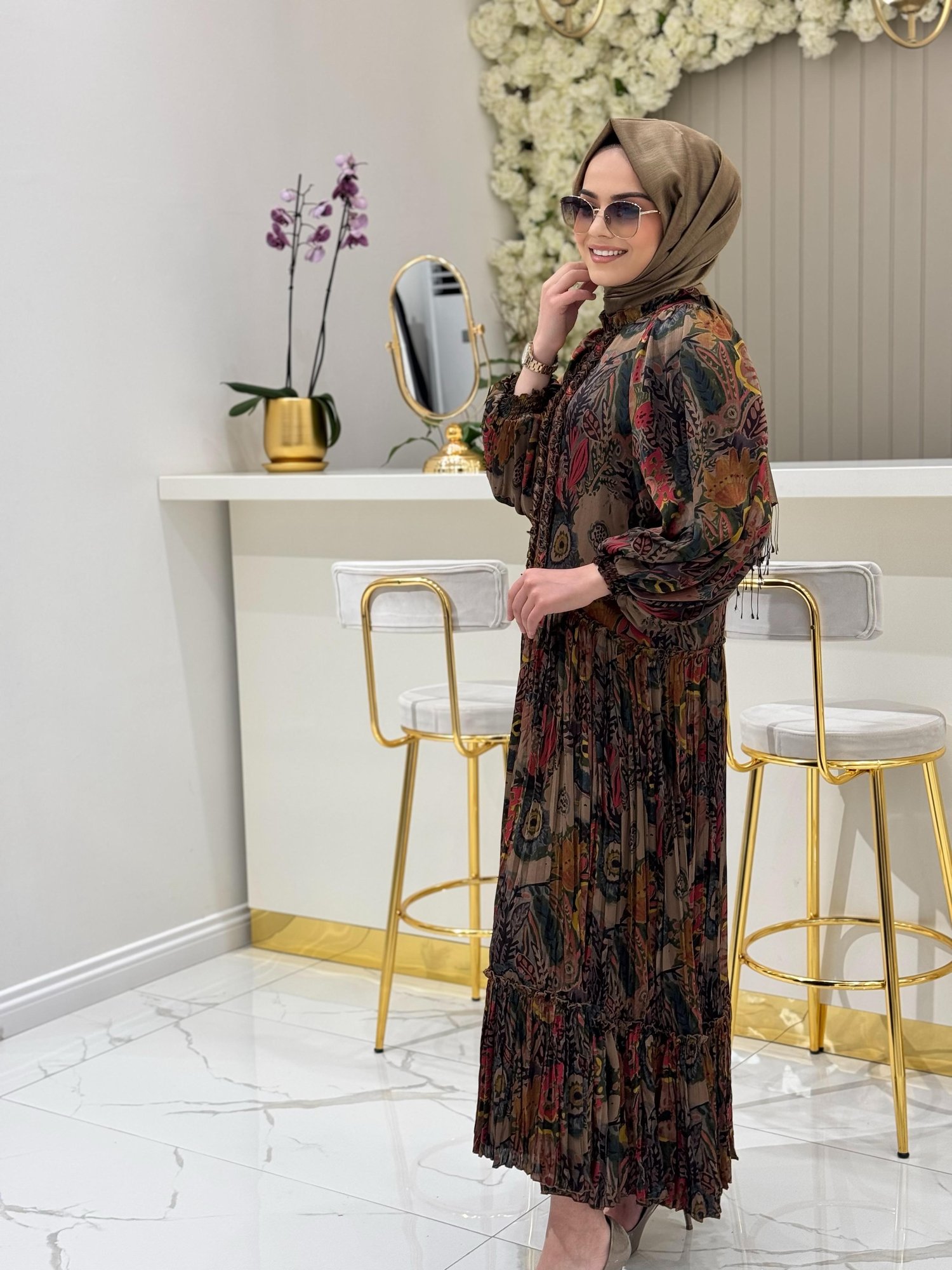 Ghisa Elbise 4960 - KAHVE