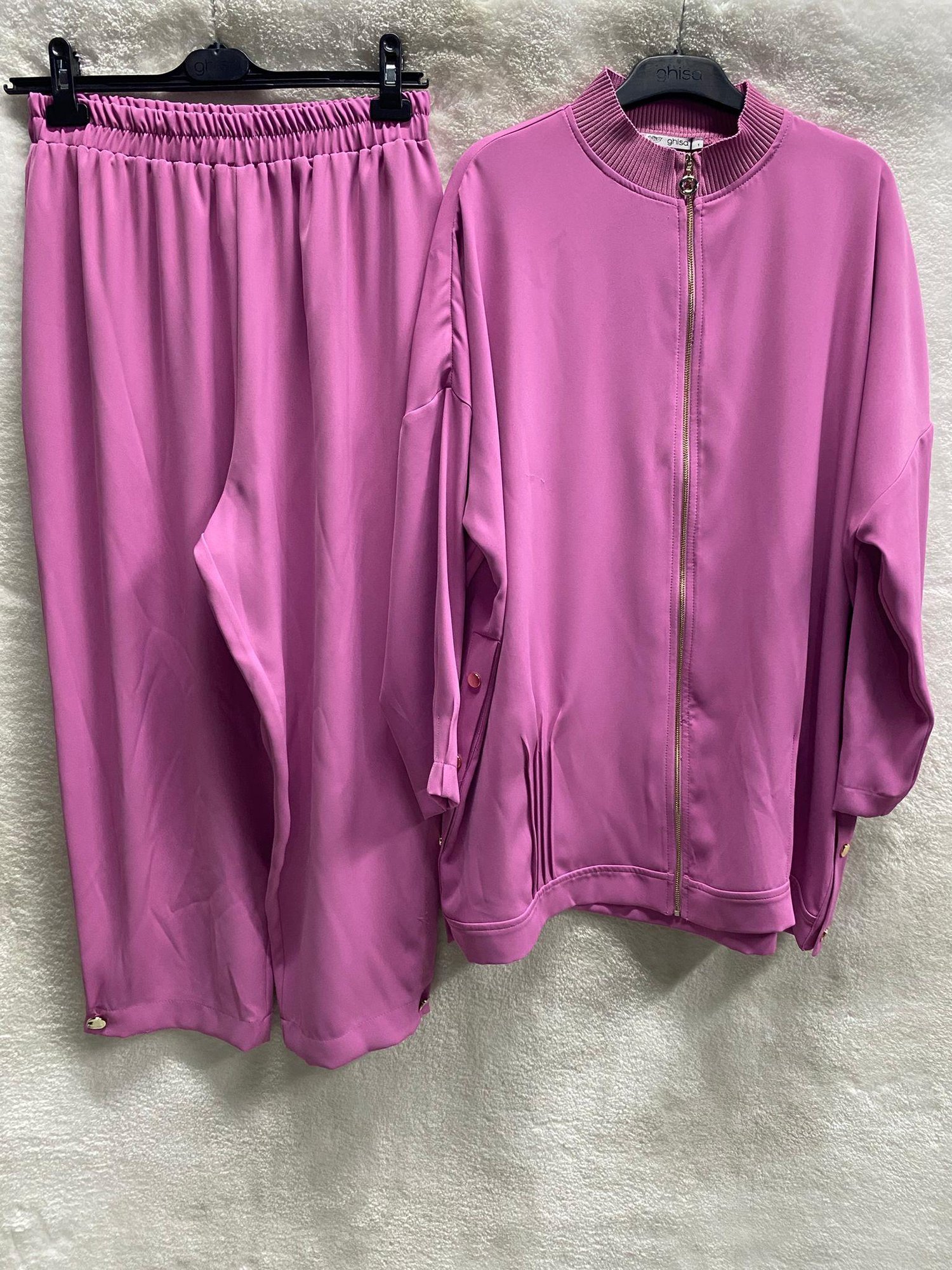 Ghisa Fermuar Detaylı Takım 4401 - PEMBE
