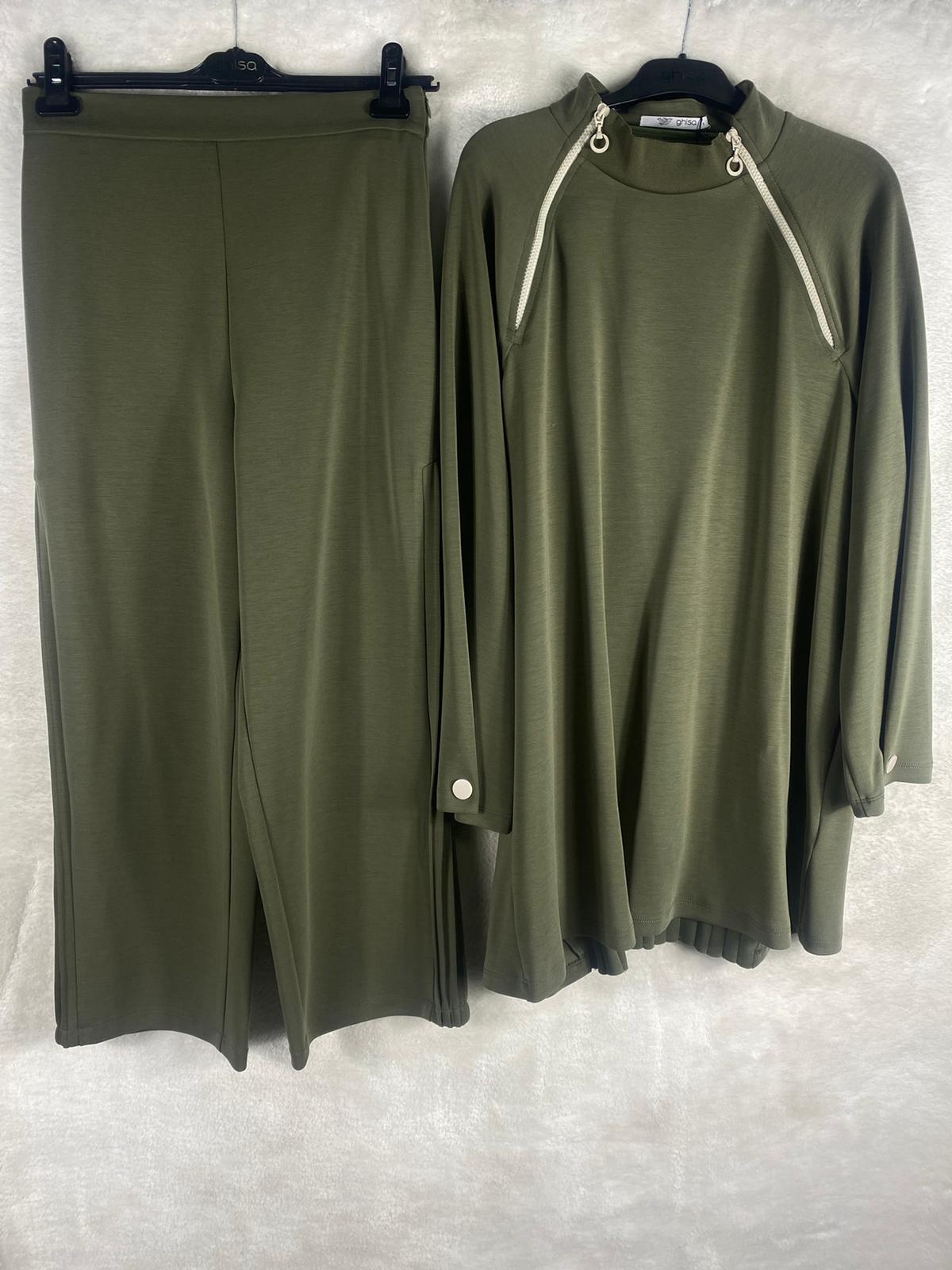 Ghisa Fermuarlı Tunik Pantolon Takımı 4531 - HAKİ