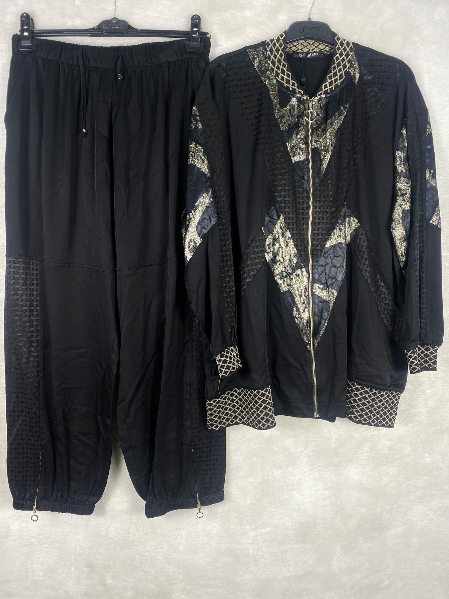 Ghisa Fermuarlı Tunik Pantolon Takımı 4528 - SİYAH