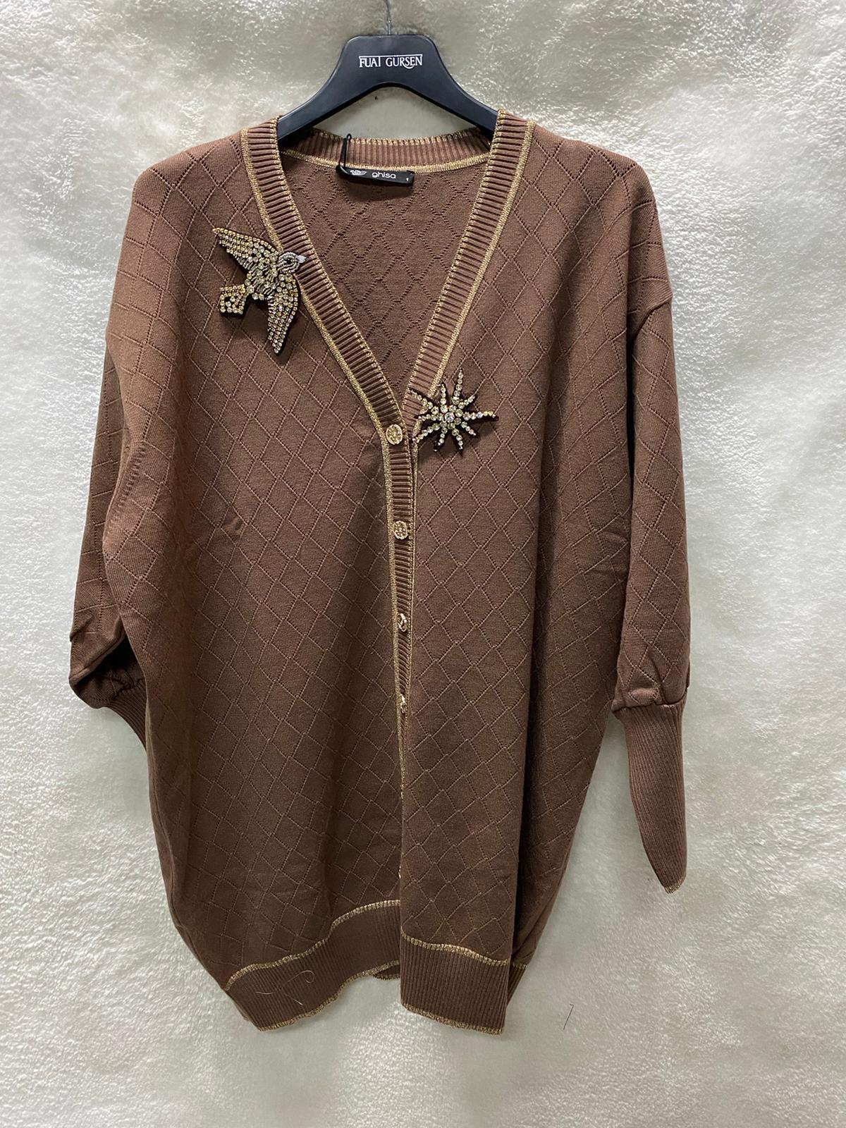 Ghisa Hırka 3698 - KAHVE