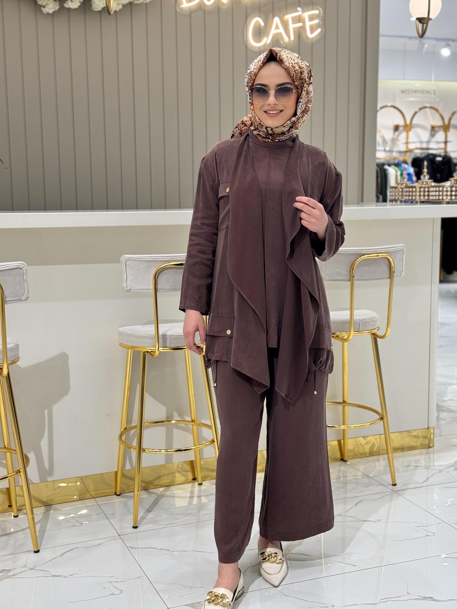 Ghisa İpek 3\lü Takım 3930-K - KAHVE