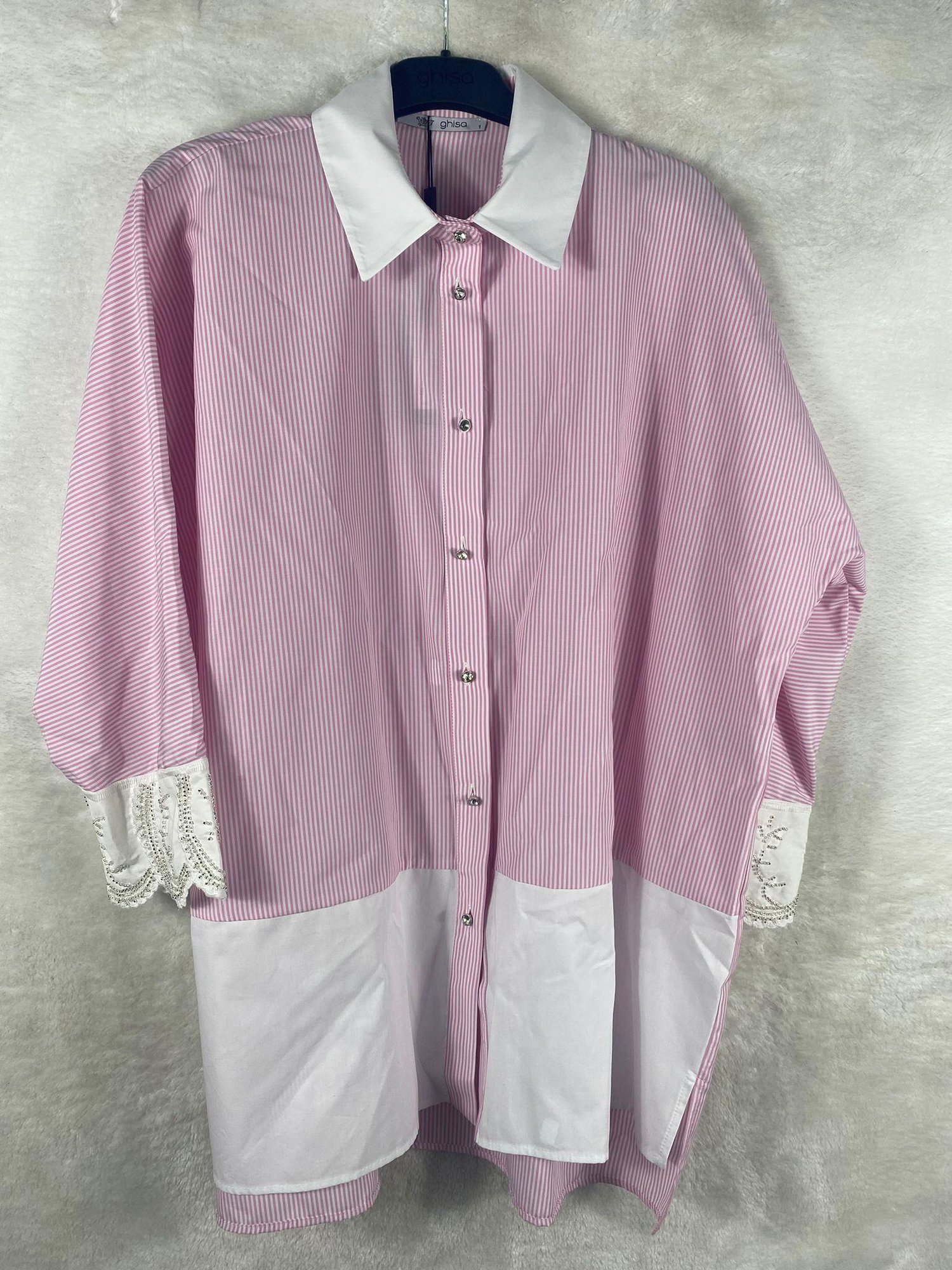 Ghisa İşlemeli Tunik 4671 - PEMBE