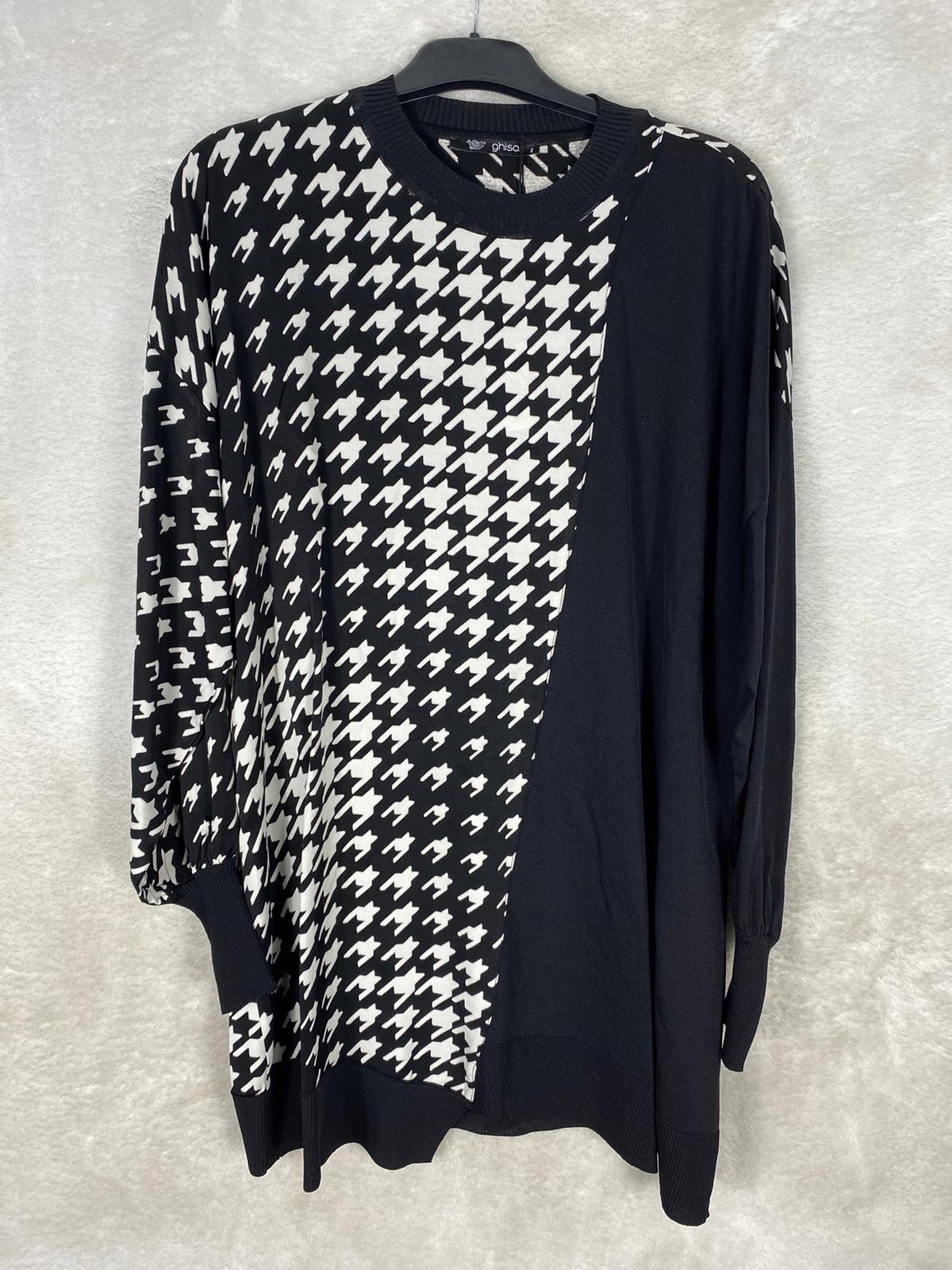Ghisa Kumaş Kombinli Triko Tunik 4624 - EKRU