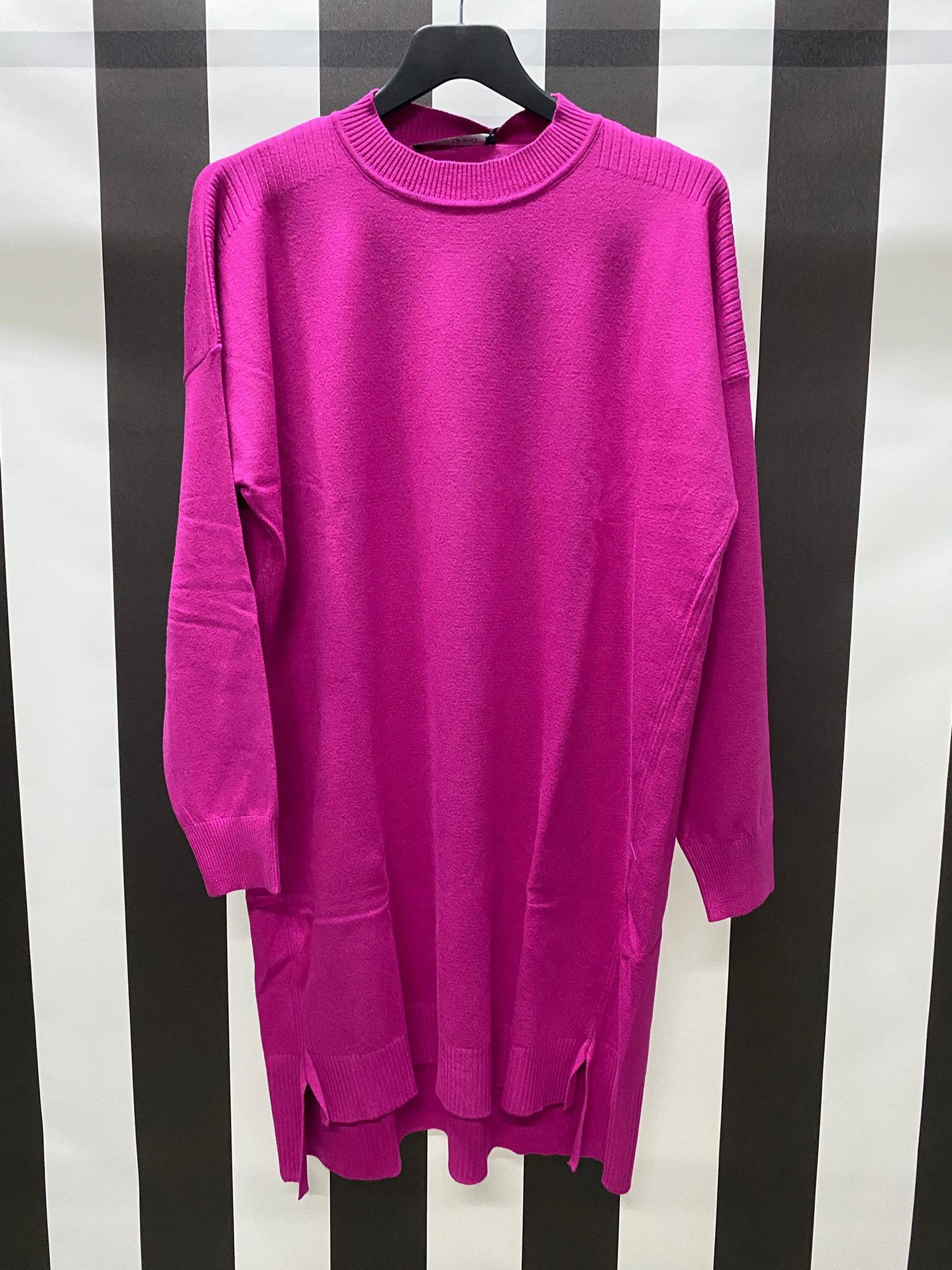 Ghisa Önü Kısa Triko Tunik 4469 - fuşya