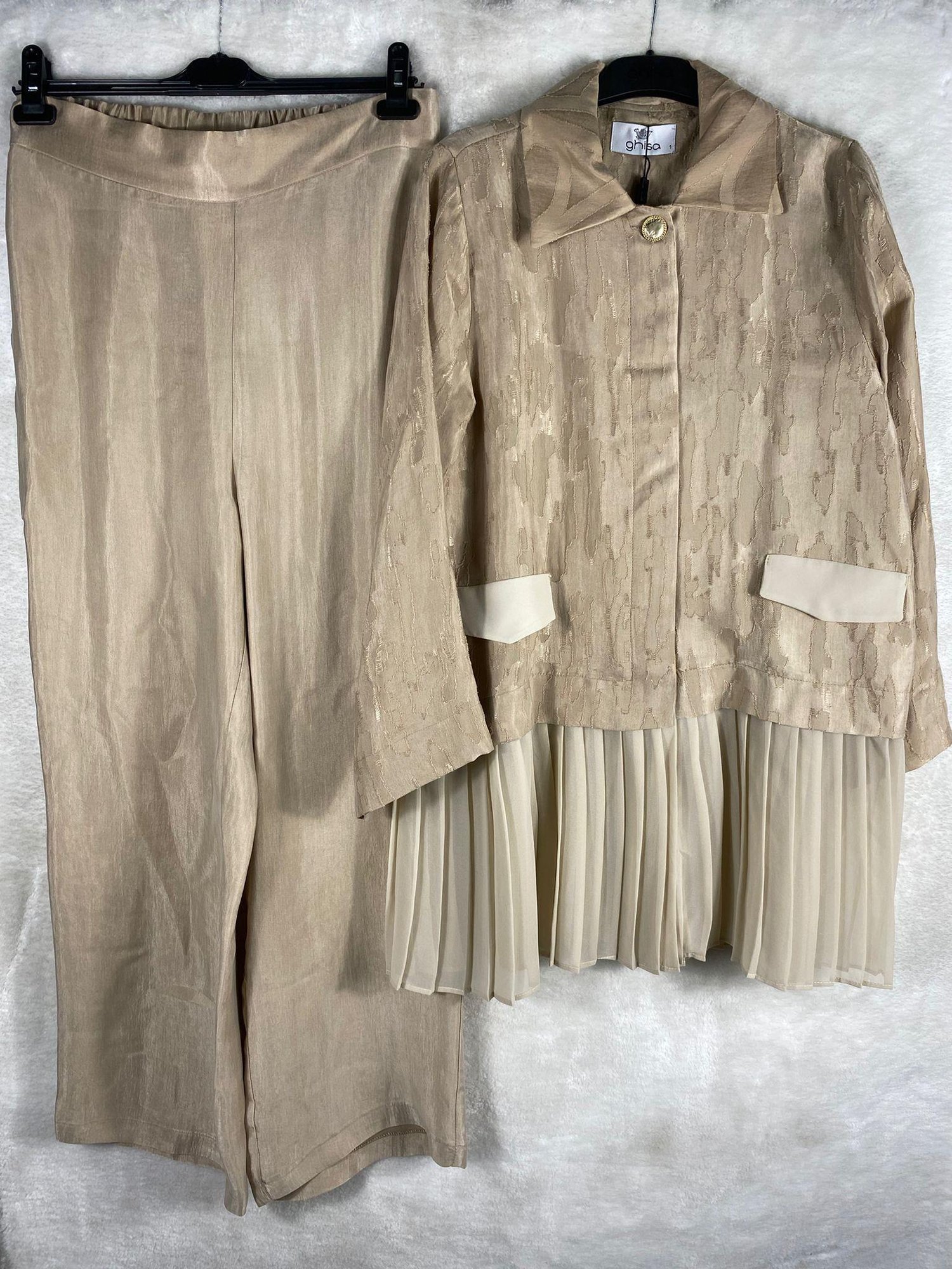 Ghisa Piliseli Ceket Pantolon Takımı 3399 - TAŞ