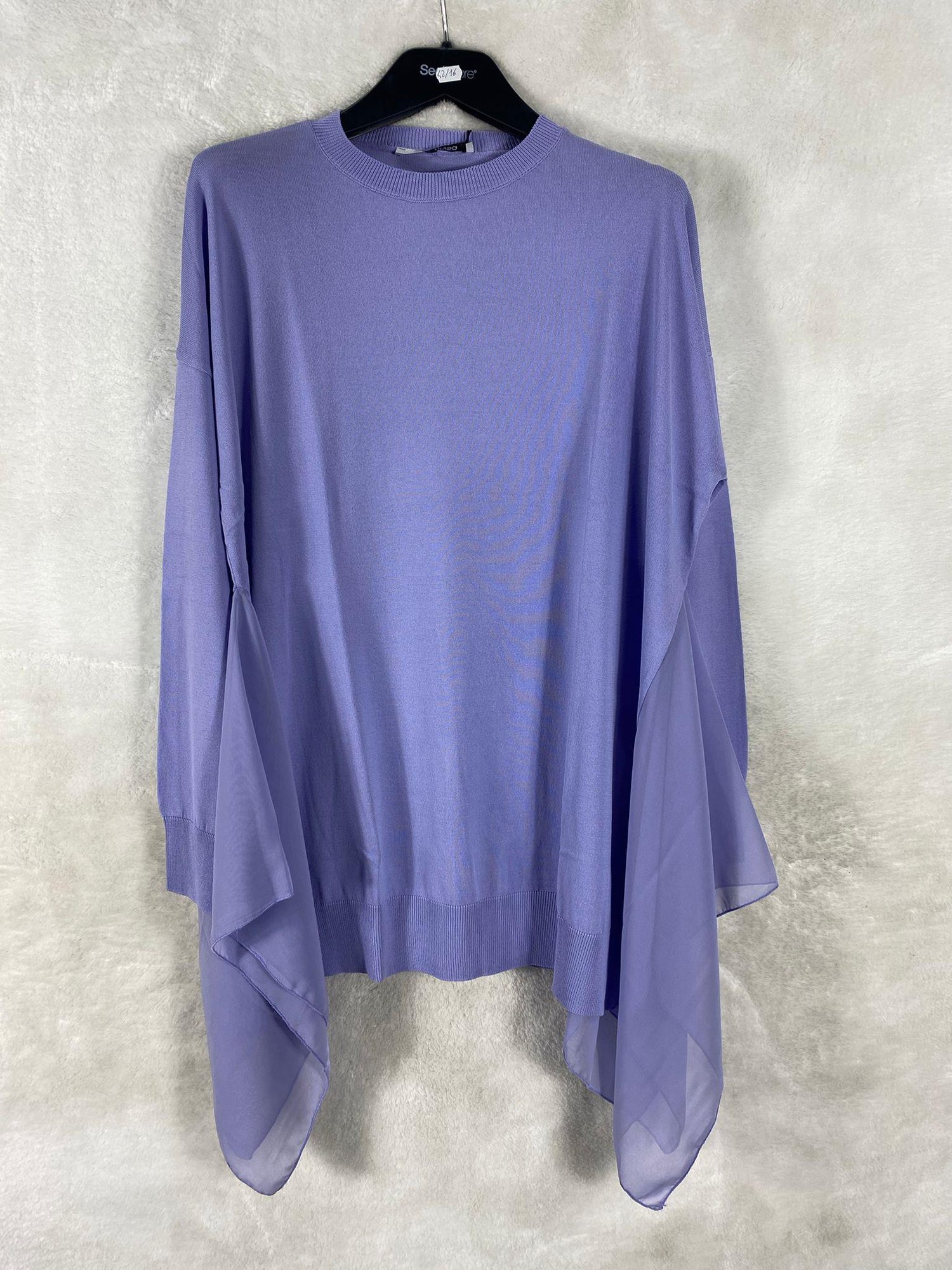 Ghisa Şifon Detaylı Triko Tunik 4436 - lila