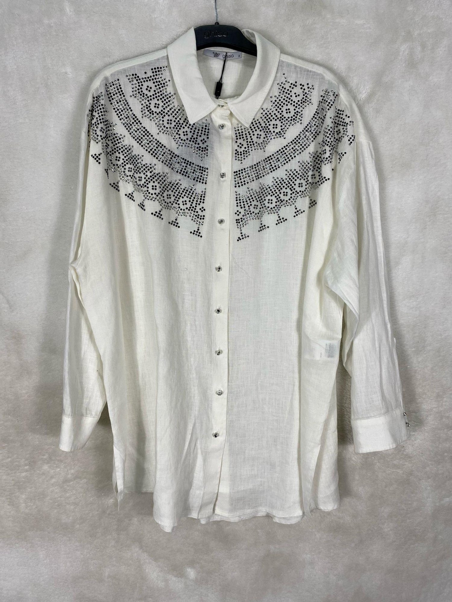 Ghisa Taş Dizgili Tunik 4488 - EKRU