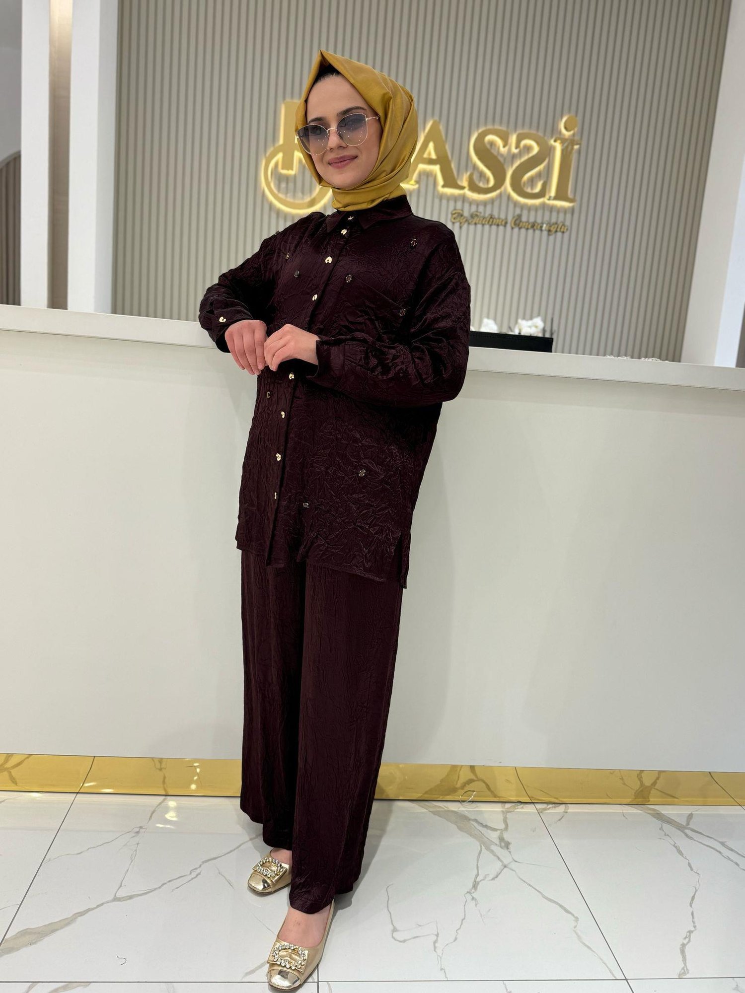 Ghisa Tasarım Takım 4843 - BORDO