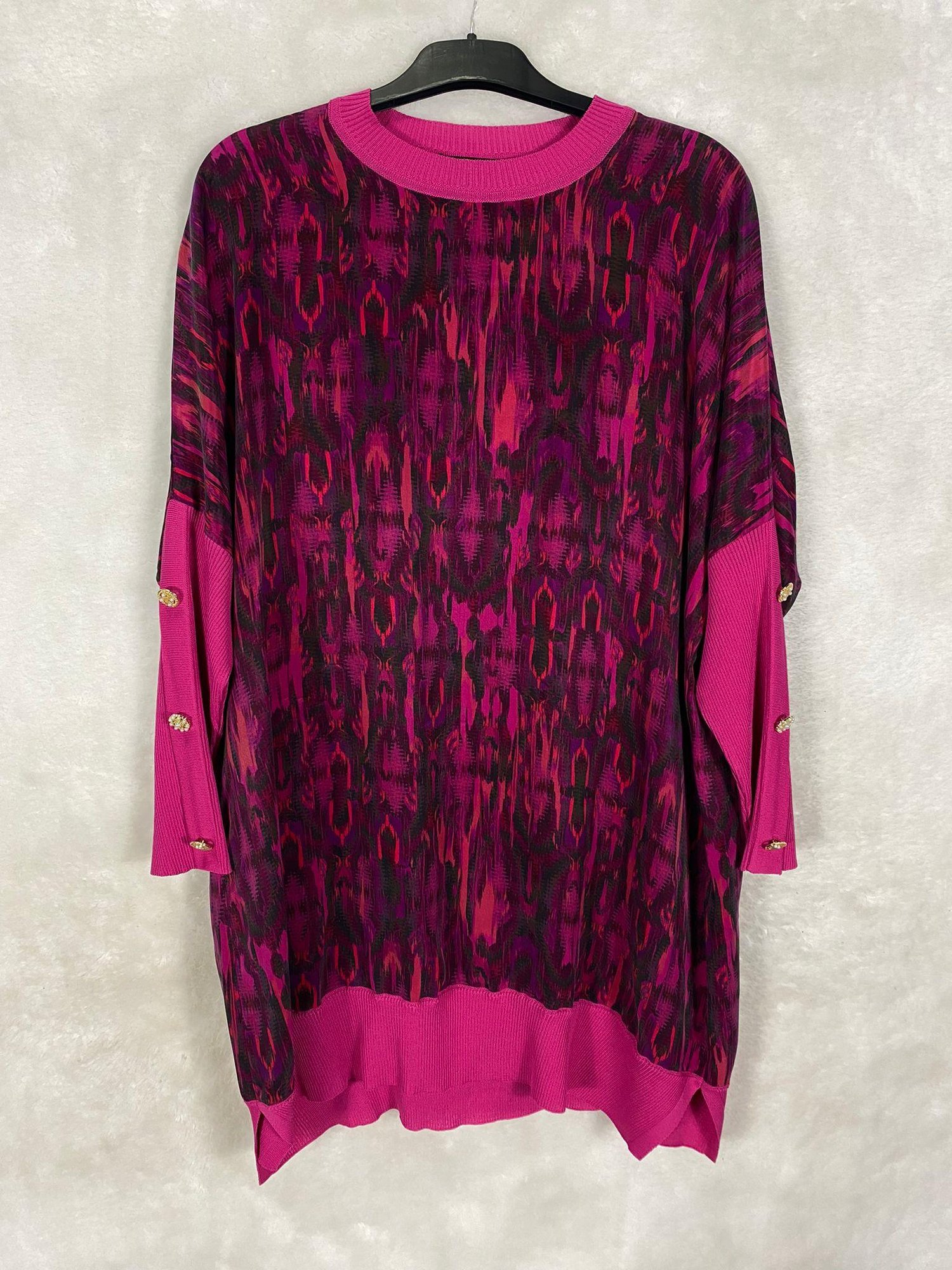 Ghisa Triko Detaylı Tunik 4583 - PEMBE