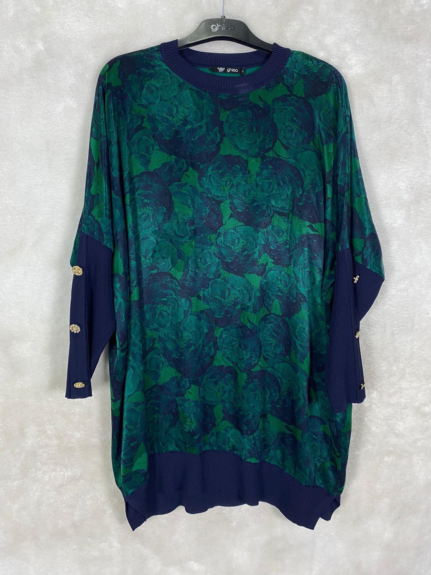 Ghisa Triko Detaylı Tunik 4583 - YEŞİL
