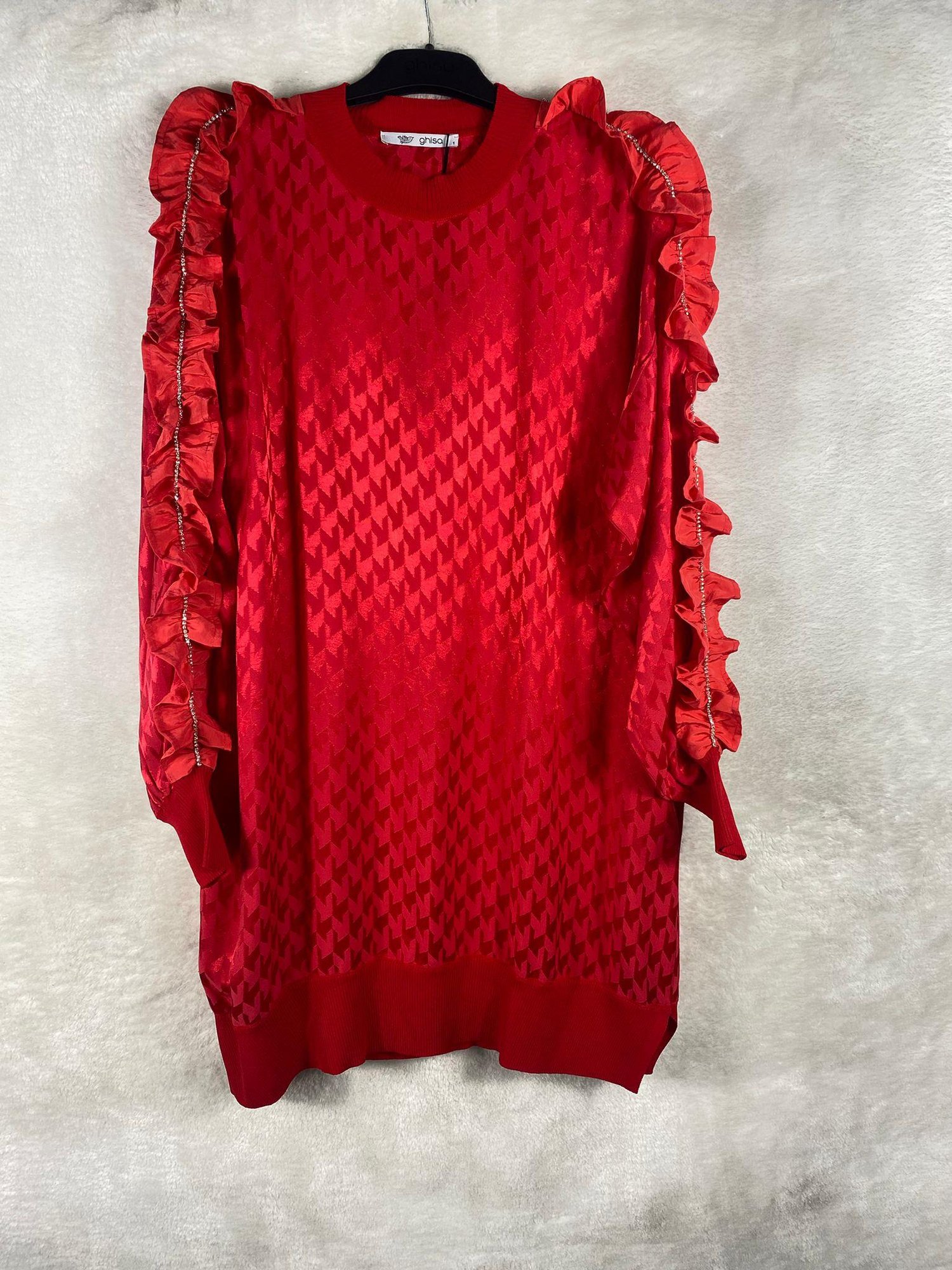 Ghisa Triko Detaylı Tunik 4609 - Kırmızı