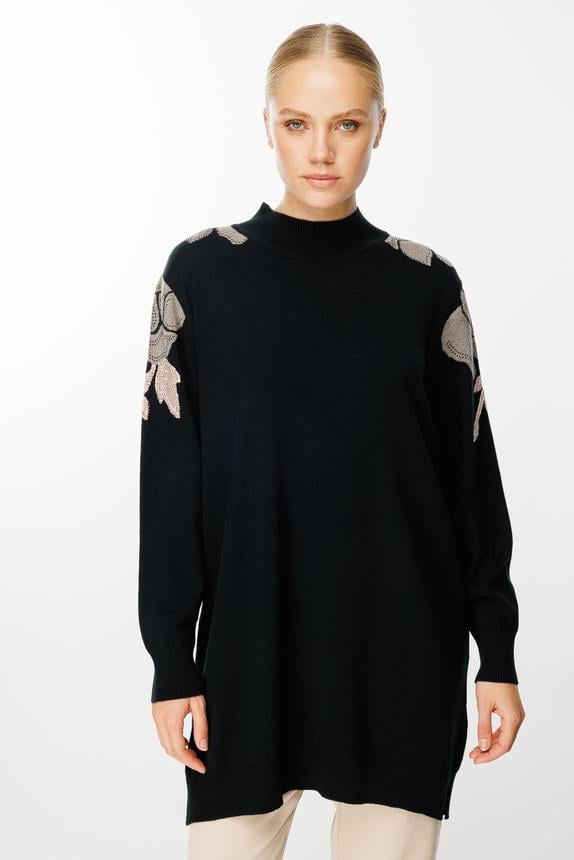 Ghisa Triko Tunik 4664 - SİYAH