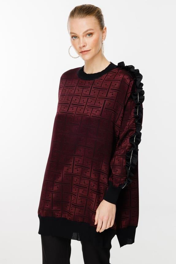 Ghisa Triko Tunik 4826 - BORDO