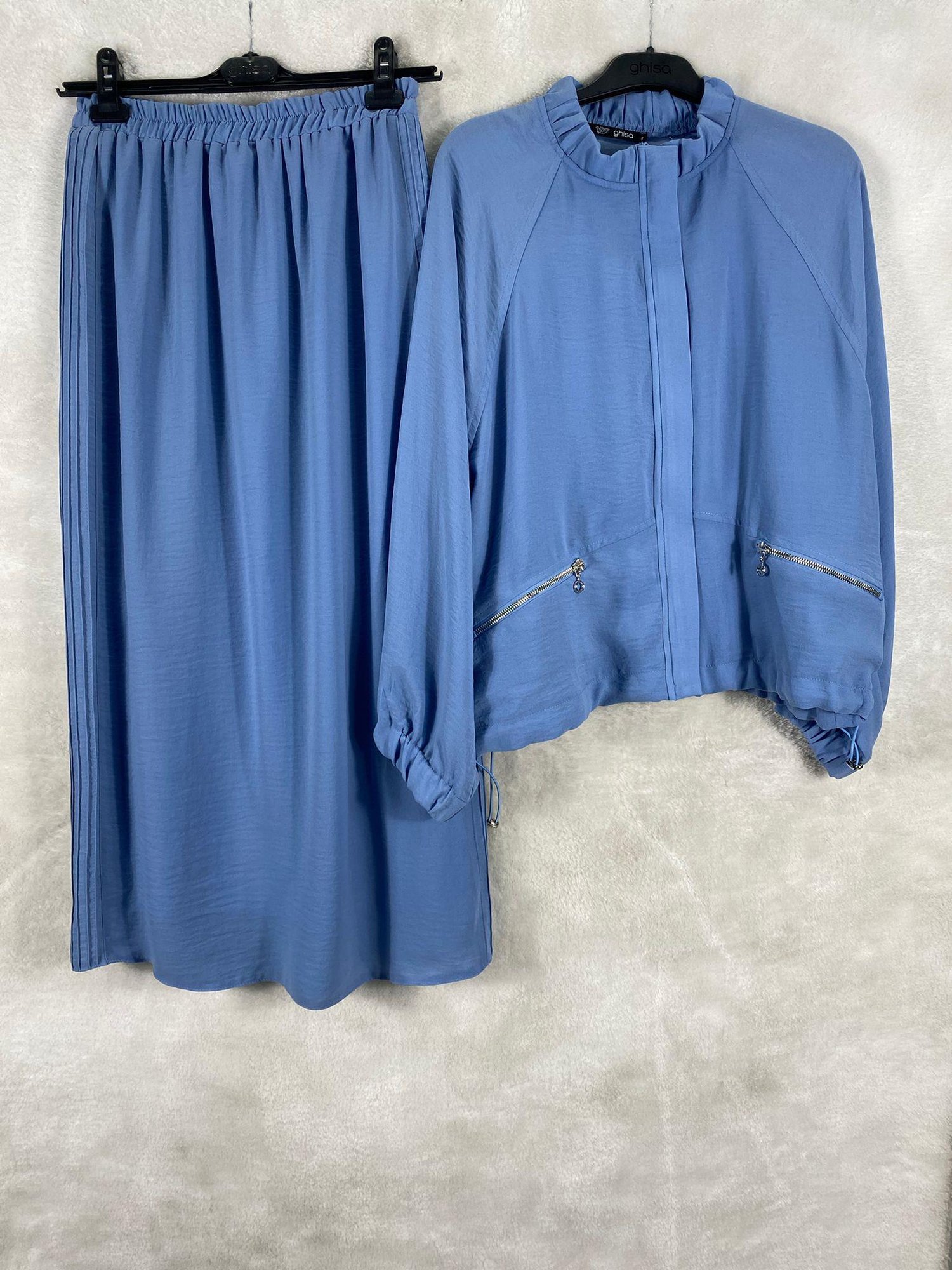 Ghisa Tunik Etek Takımı 3803 - MAVİ