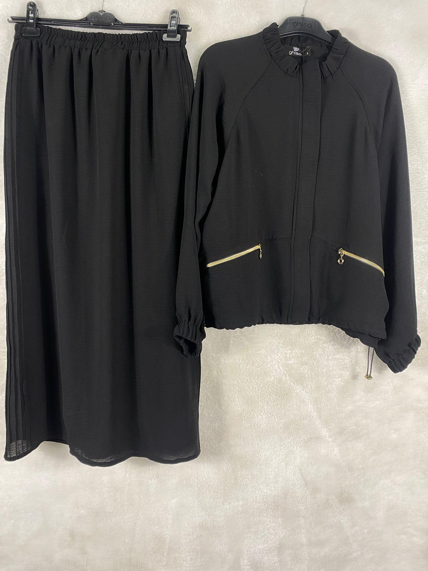 Ghisa Tunik Etek Takımı 3803 - SİYAH