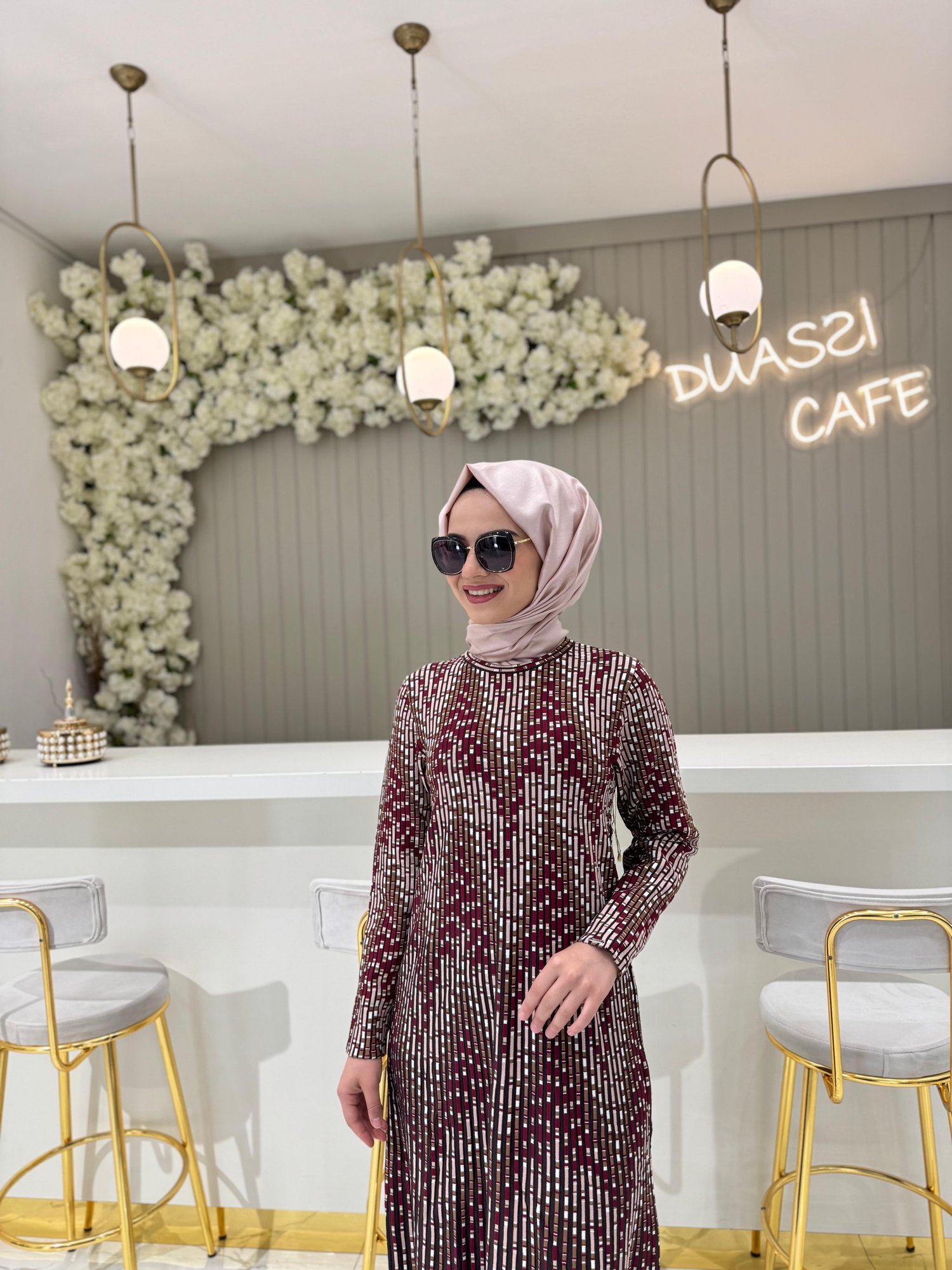 İnvee 7118 Elbise  - KAHVE