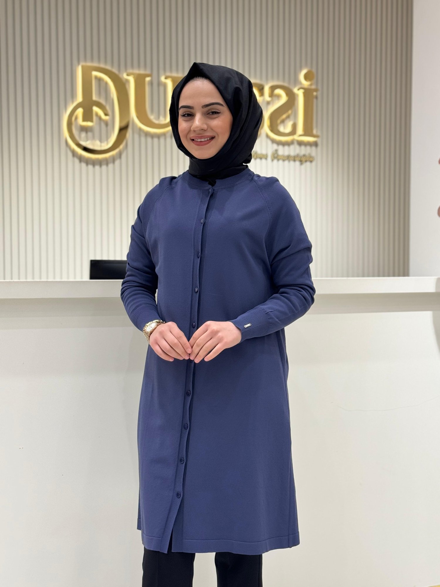 İnvee Hırka 6738 - İNDİGO