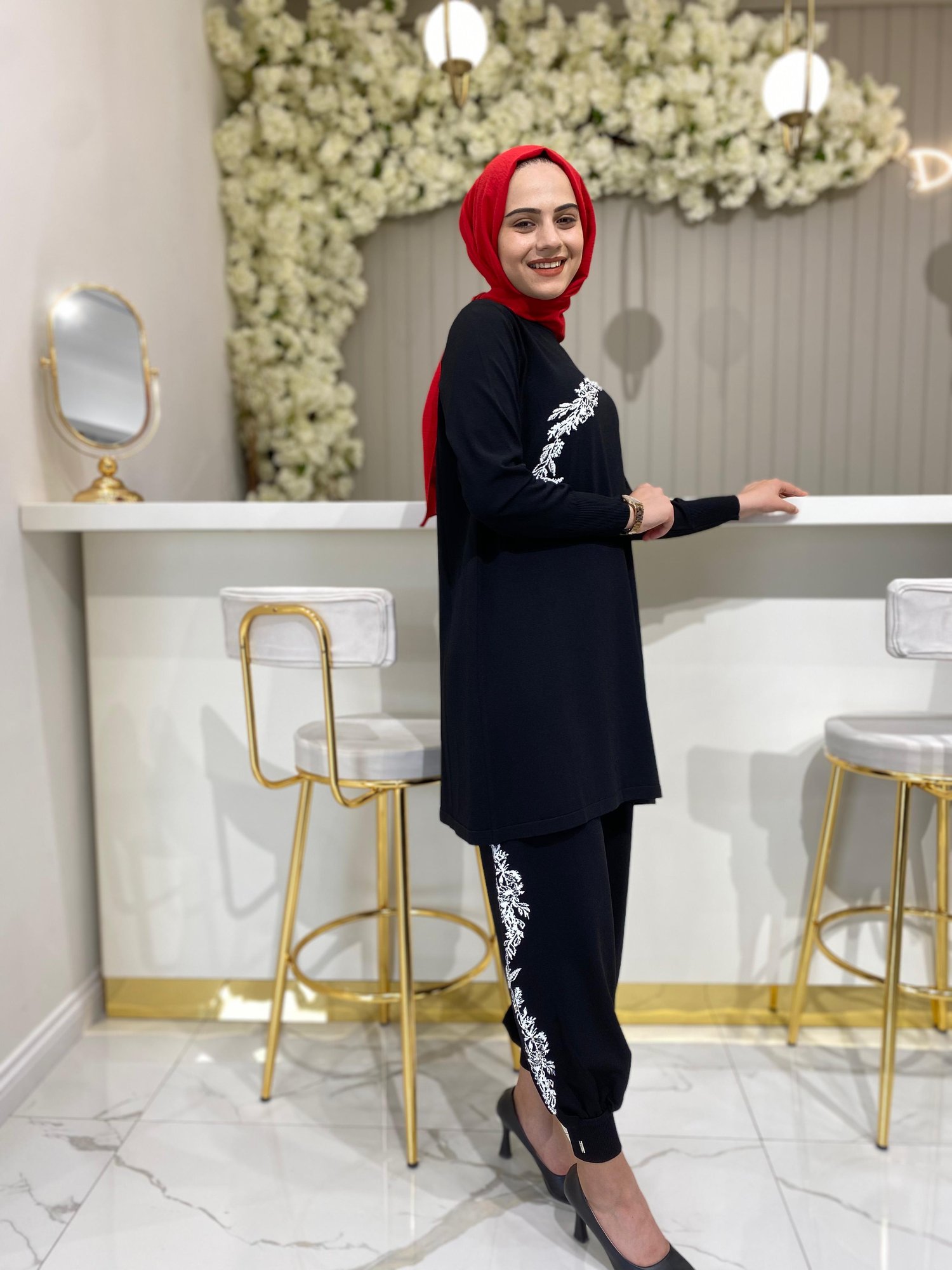 İnvee Tunik Pantolon Takımı 6849 - SİYAH