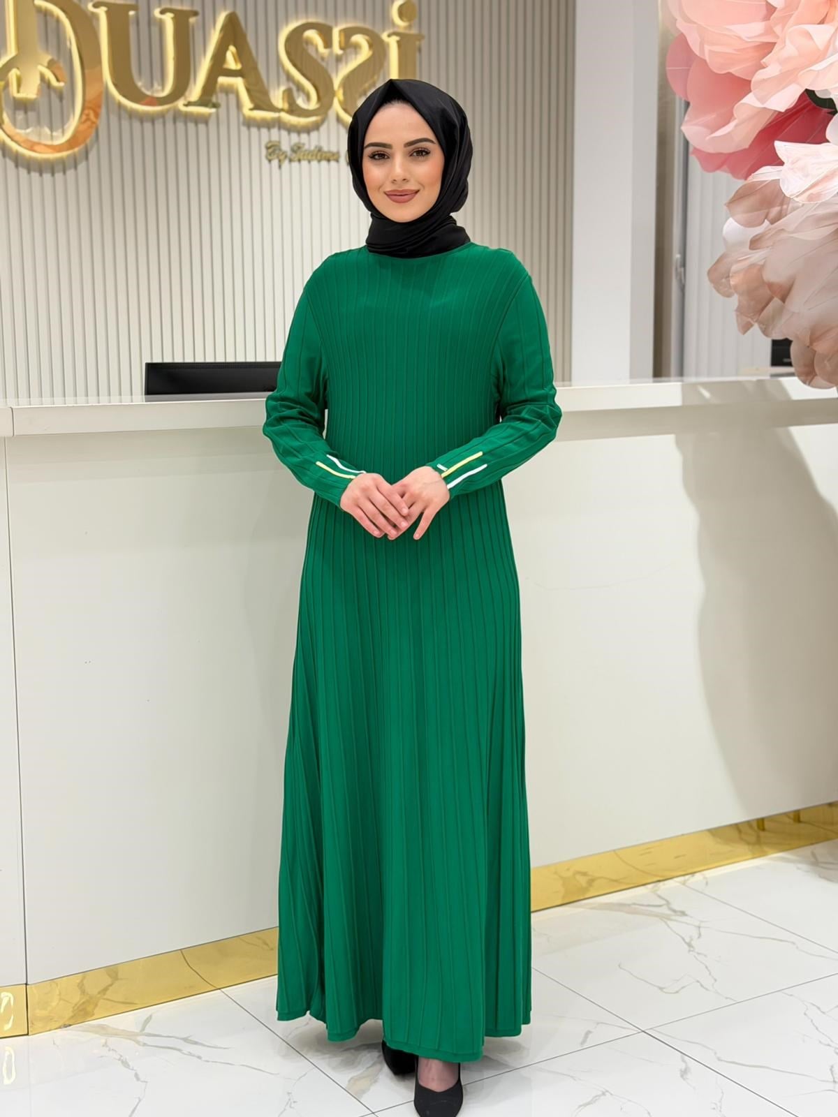 İnvee Uzun Elbise 6924 - YEŞİL