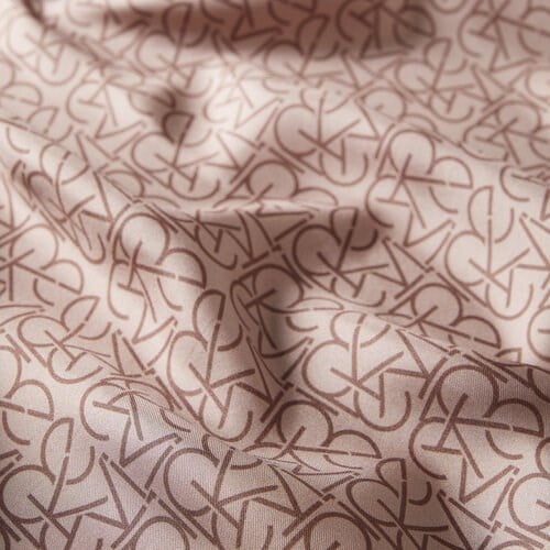 İpekevi Typo Monogram Vizon Tivil İpek Eşarp 1119 - TAŞ
