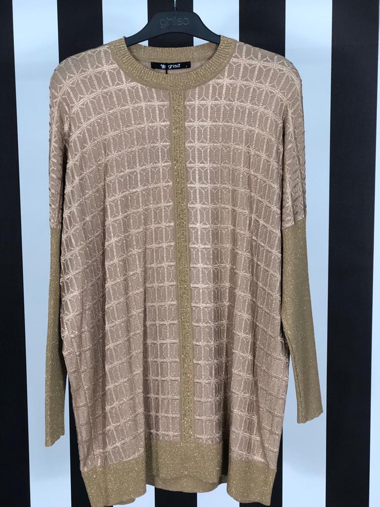 Kendinden Simli Bluz 4293 - Gold