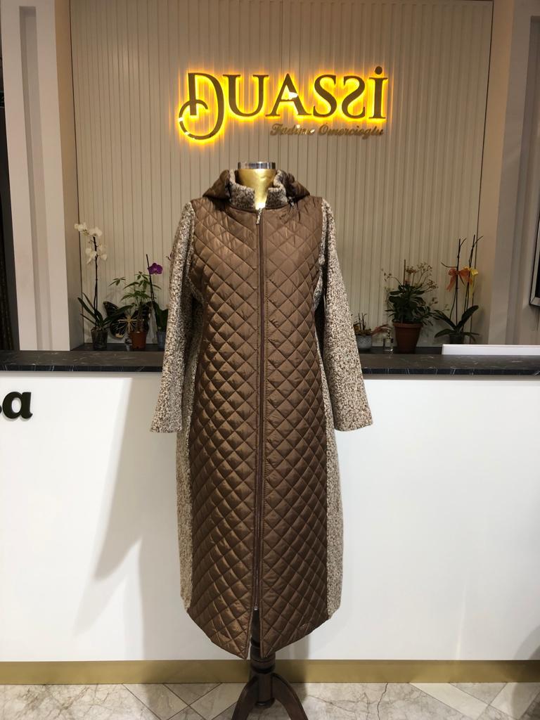 Kol Kaşe Detaylı Kapitone Kaban 2138 - KAHVE