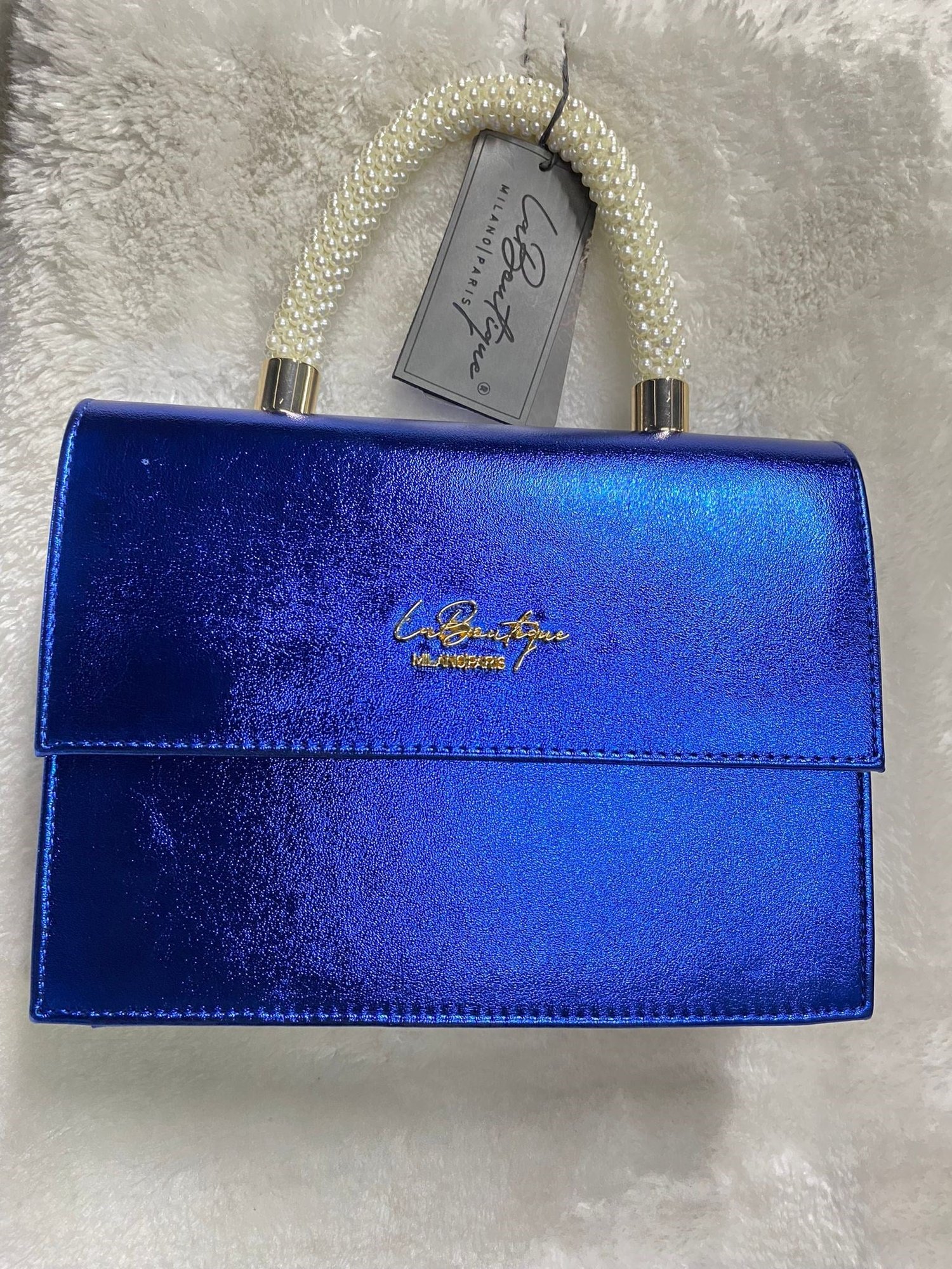 La Boutique İncili Çanta 7134 - MAVİ
