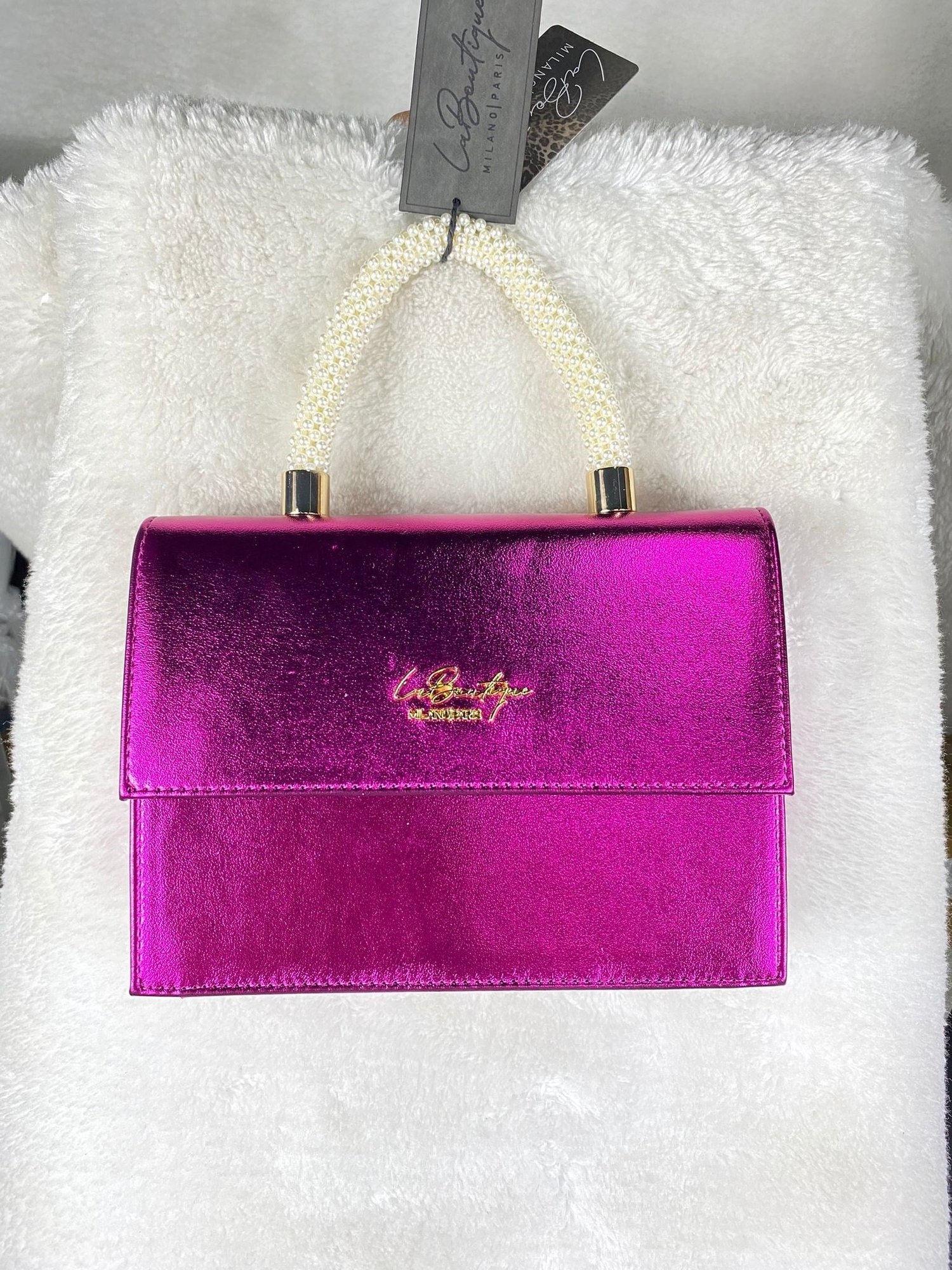 La Boutique İncili Çanta 7134 - PEMBE