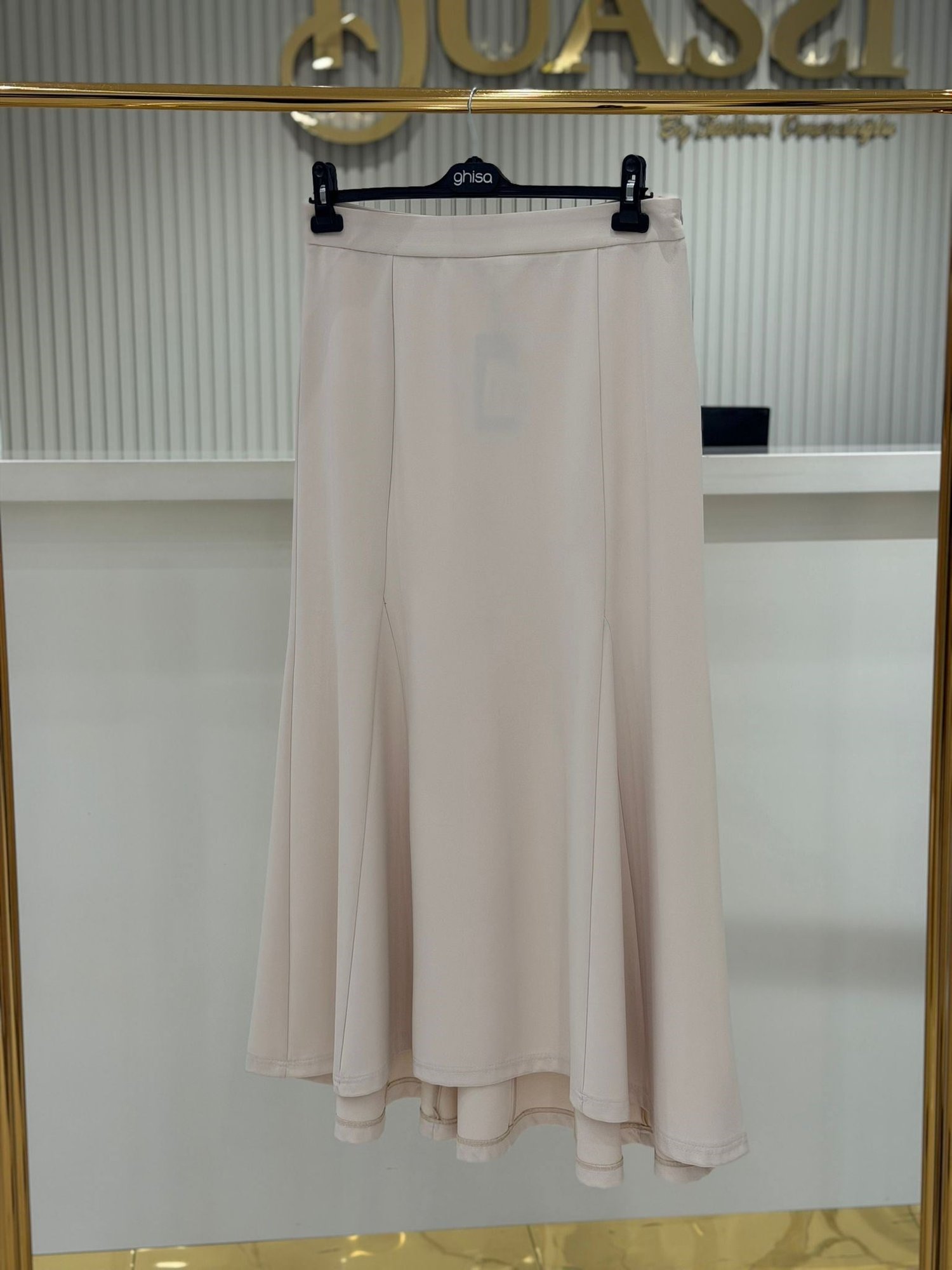 Lena üçgen parçalı etek SZ-5458 TAŞ - TAŞ