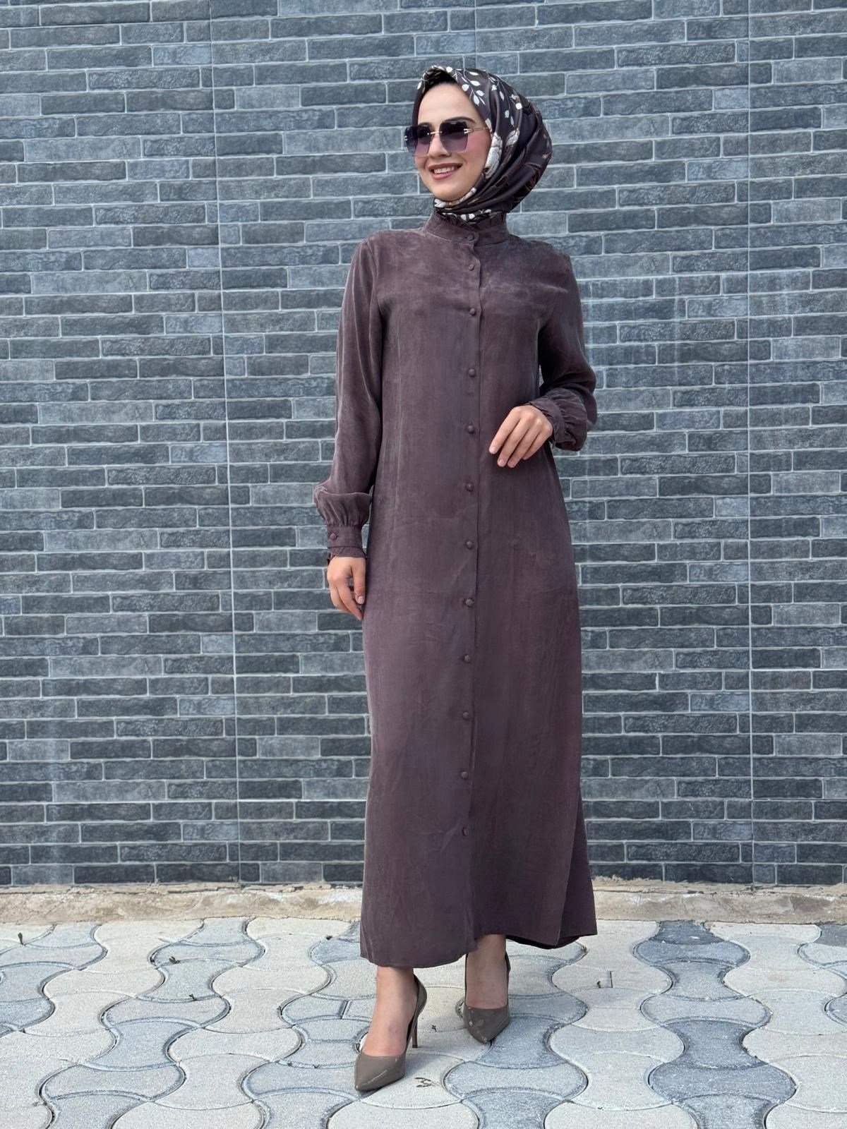 Lisa 5070 Elbise  - KAHVE