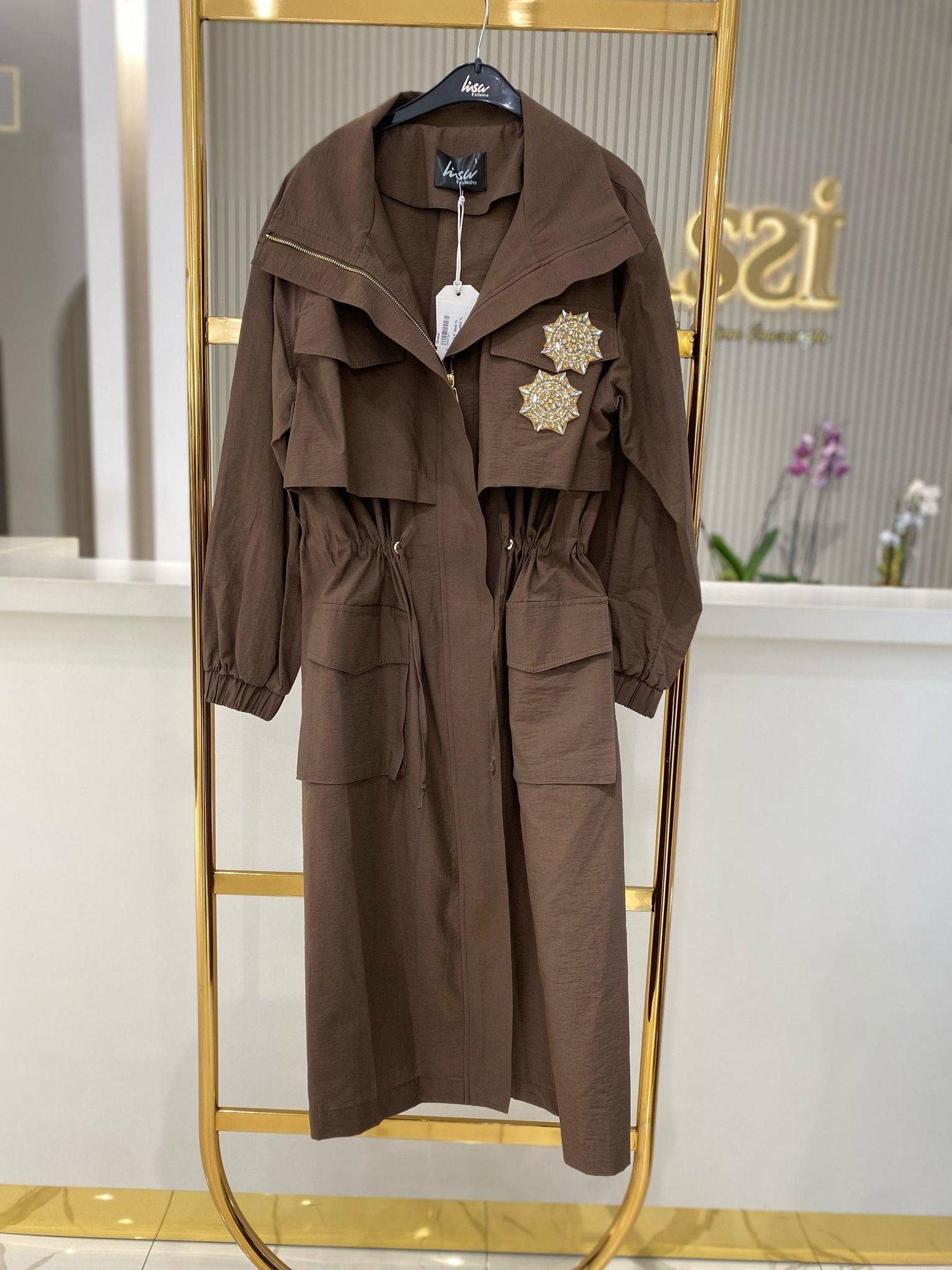 Lisa Trençkot 5055-K - KAHVE
