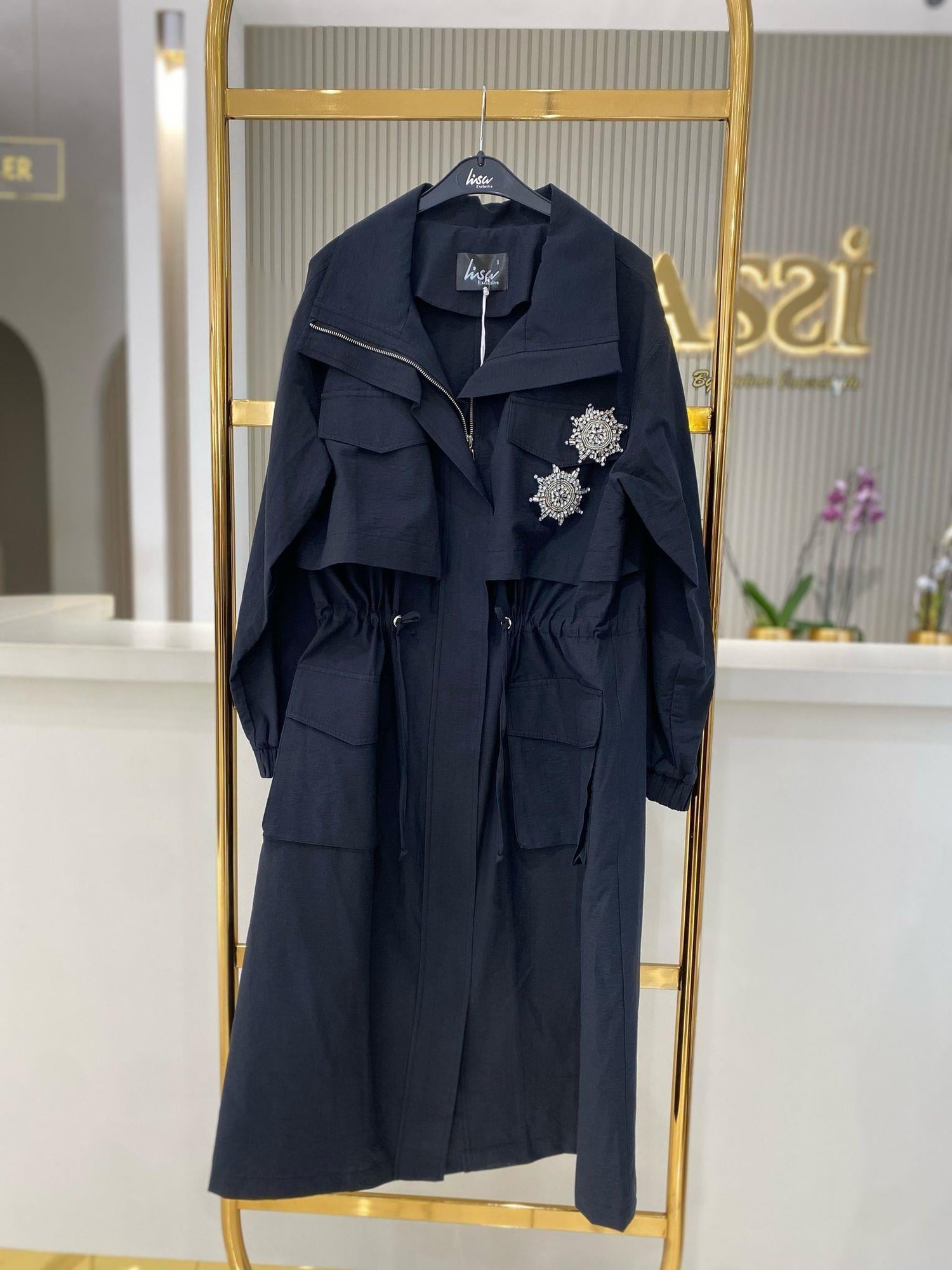Lisa Trençkot 5055-S - SİYAH