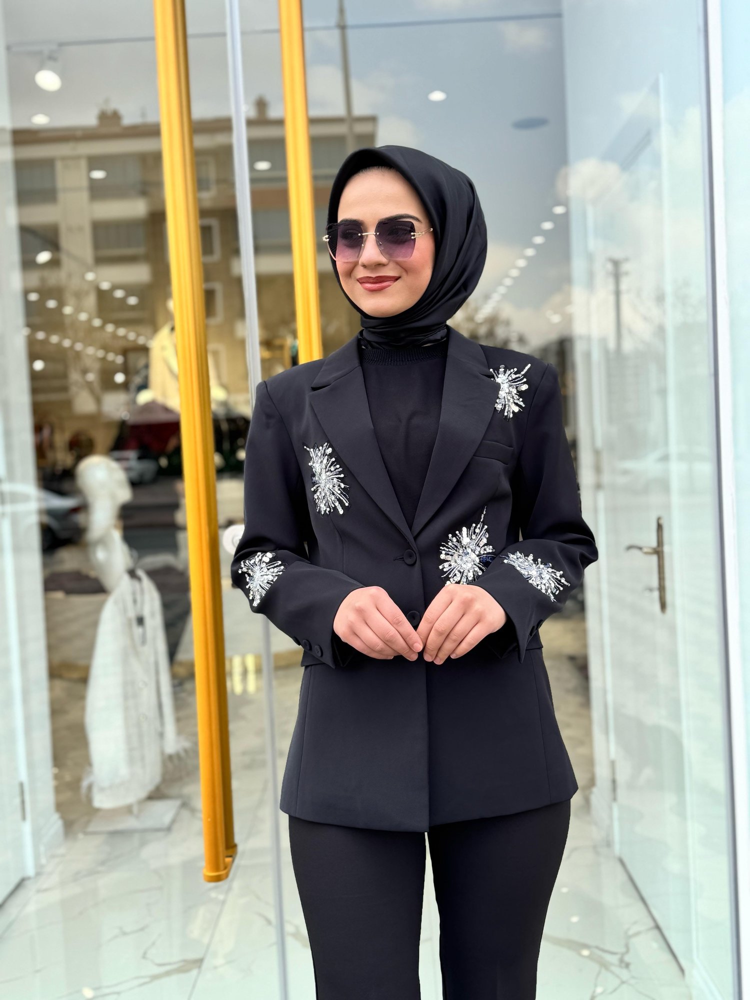 Melsa Ceket 3074-S - SİYAH